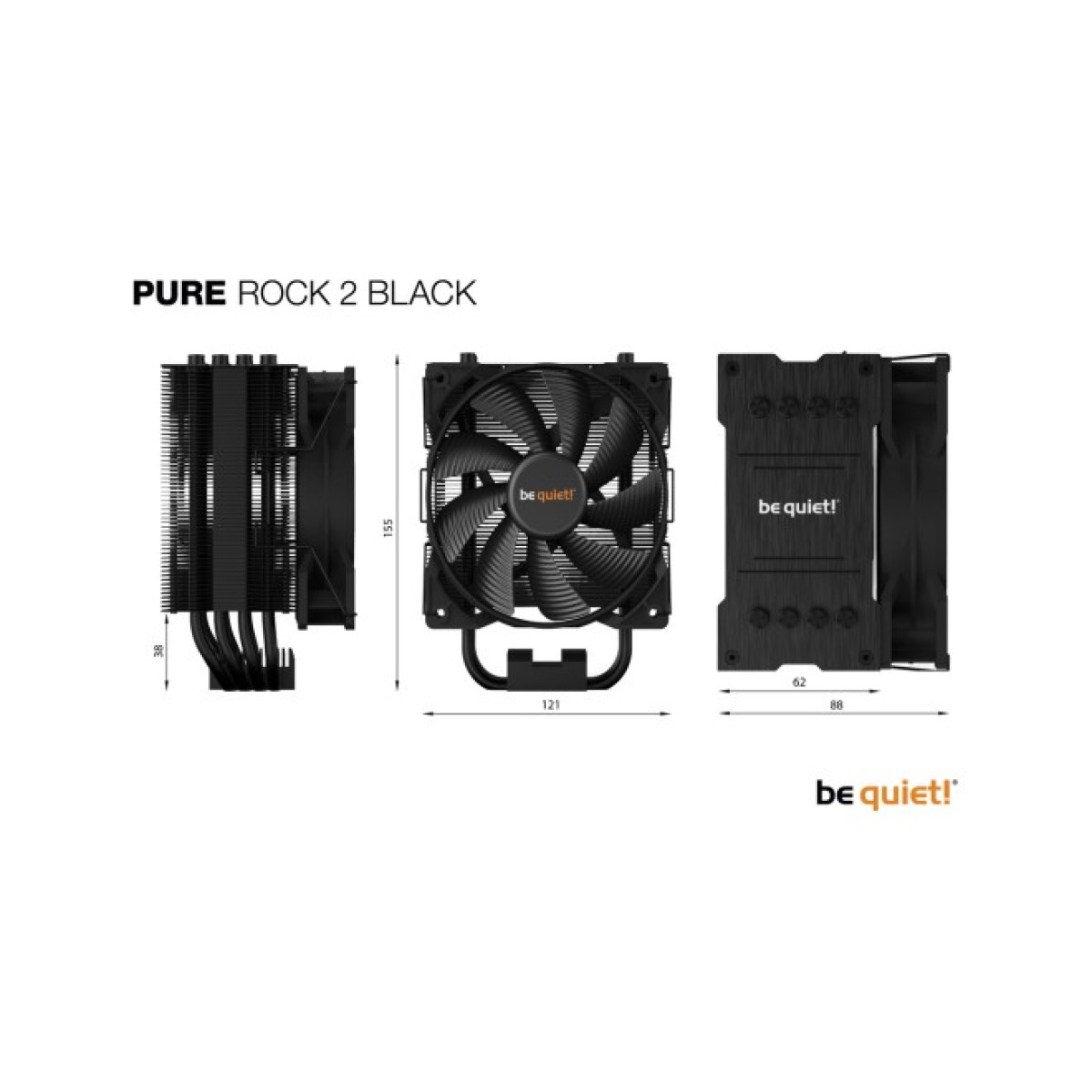 Кулер для процессора Be quiet! Pure Rock 2 Black (BK007) 98_98.jpg - фото 7