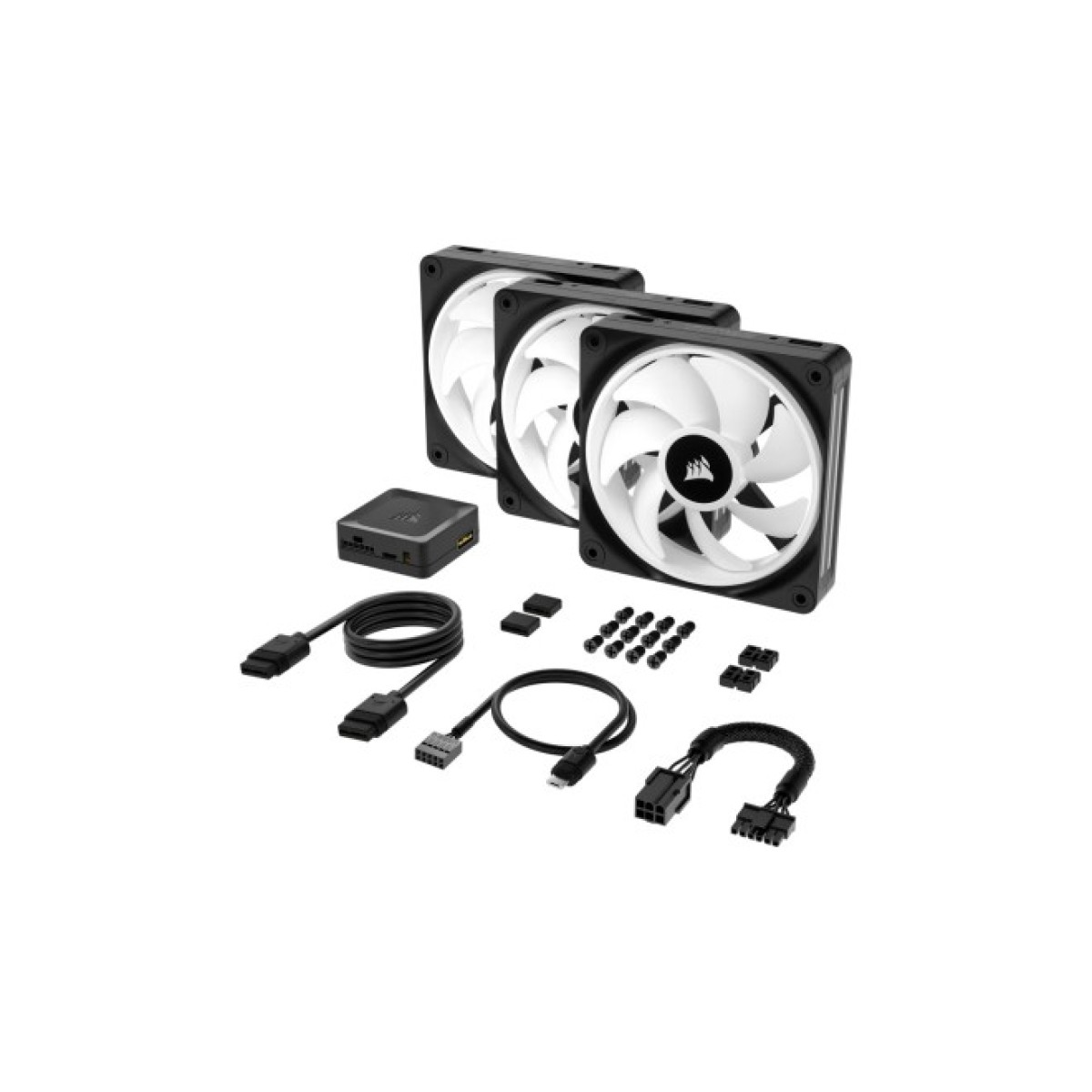 Кулер для корпуса Corsair iCUE Link QX120 RGB PWM PC Fans Starter Kit with iCUE Link System Hub (CO-9051002-WW) 98_98.jpg - фото 5