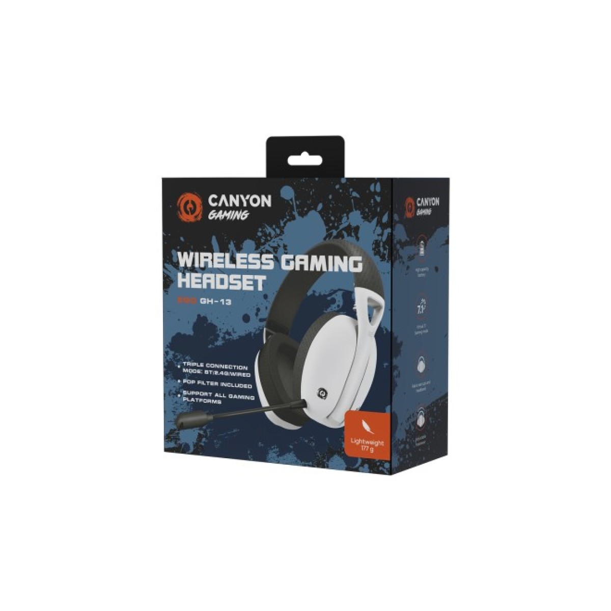 Наушники Canyon GH-13 Ego Wireless Gaming 7.1 White (CND-SGHS13W) 98_98.jpg - фото 2