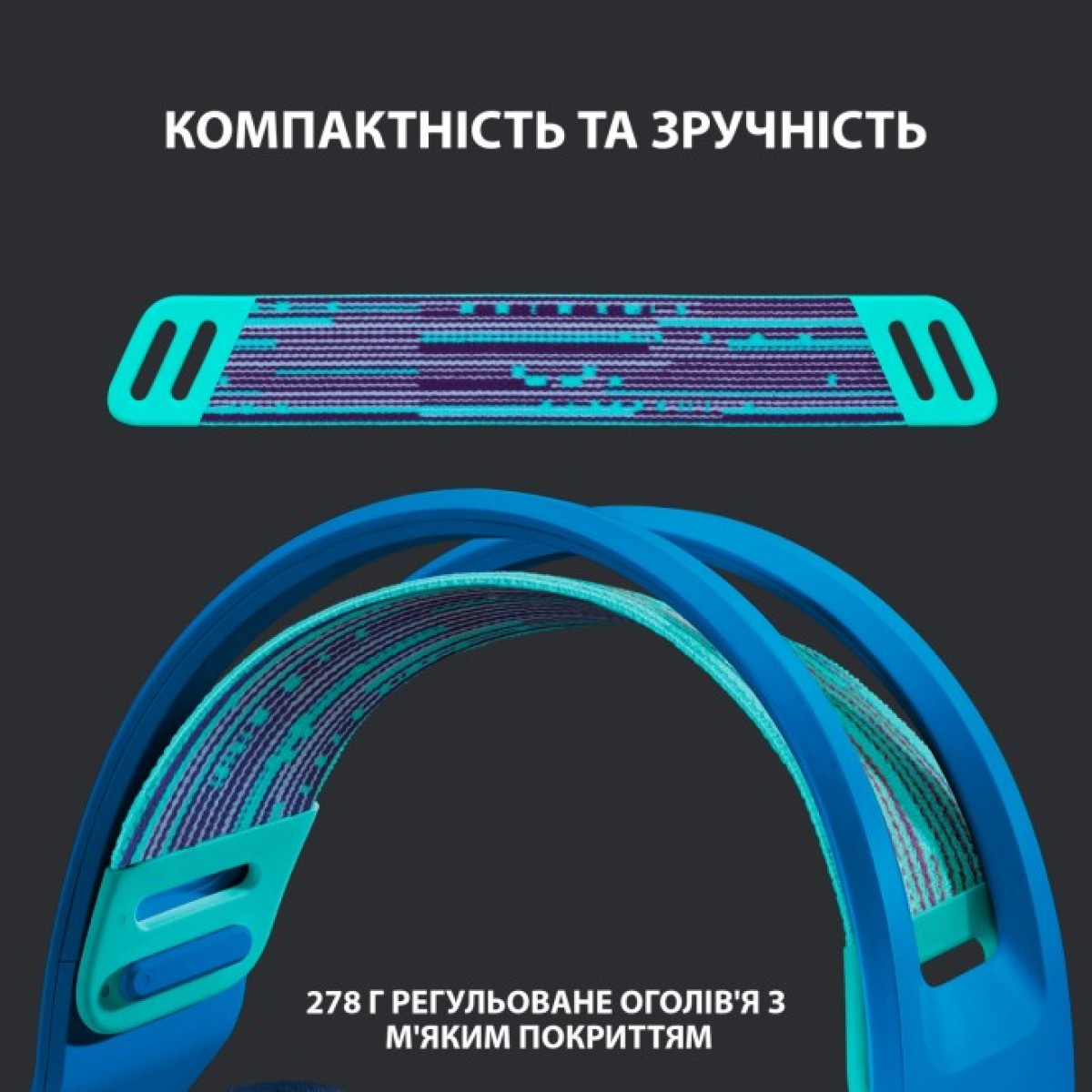 Наушники Logitech G733 Lightspeed Wireless RGB Gaming Headset Blue (981-000943) 98_98.jpg - фото 7