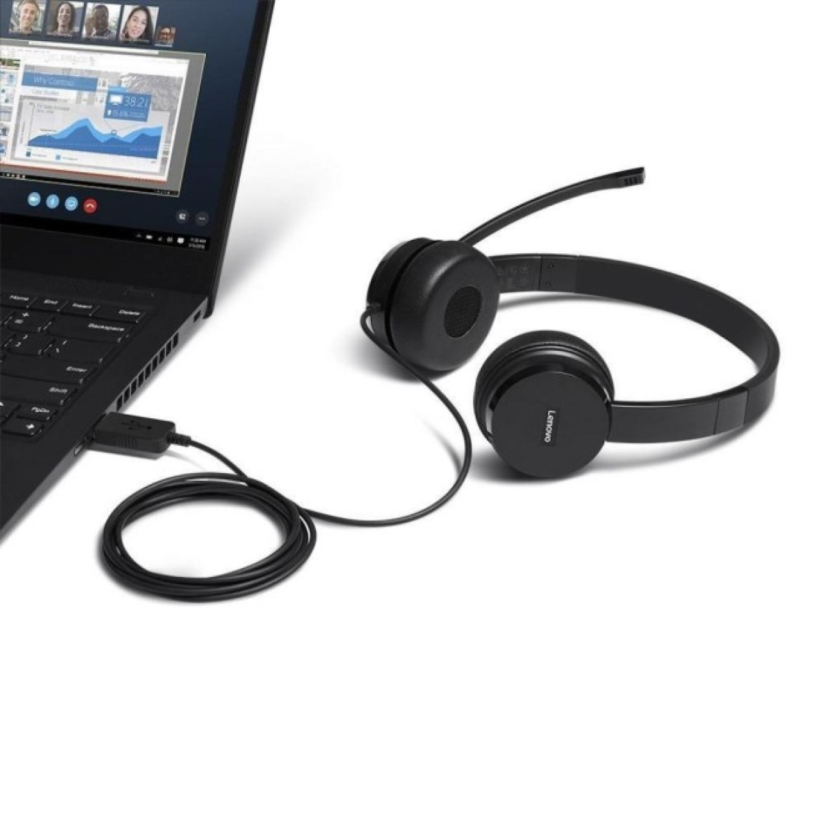 Навушники Lenovo 100 Stereo USB Headset (4XD0X88524) 98_98.jpg - фото 3