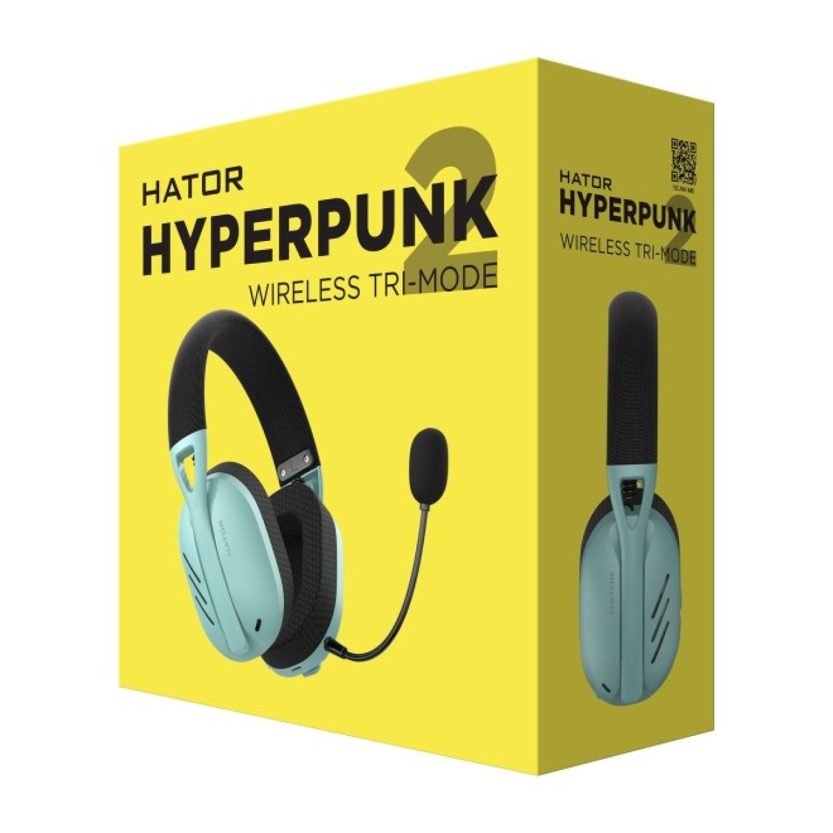 Навушники Hator Hyperpunk 2 Wireless Tri-mode Black/Mint (HTA-858) 98_98.jpg - фото 4