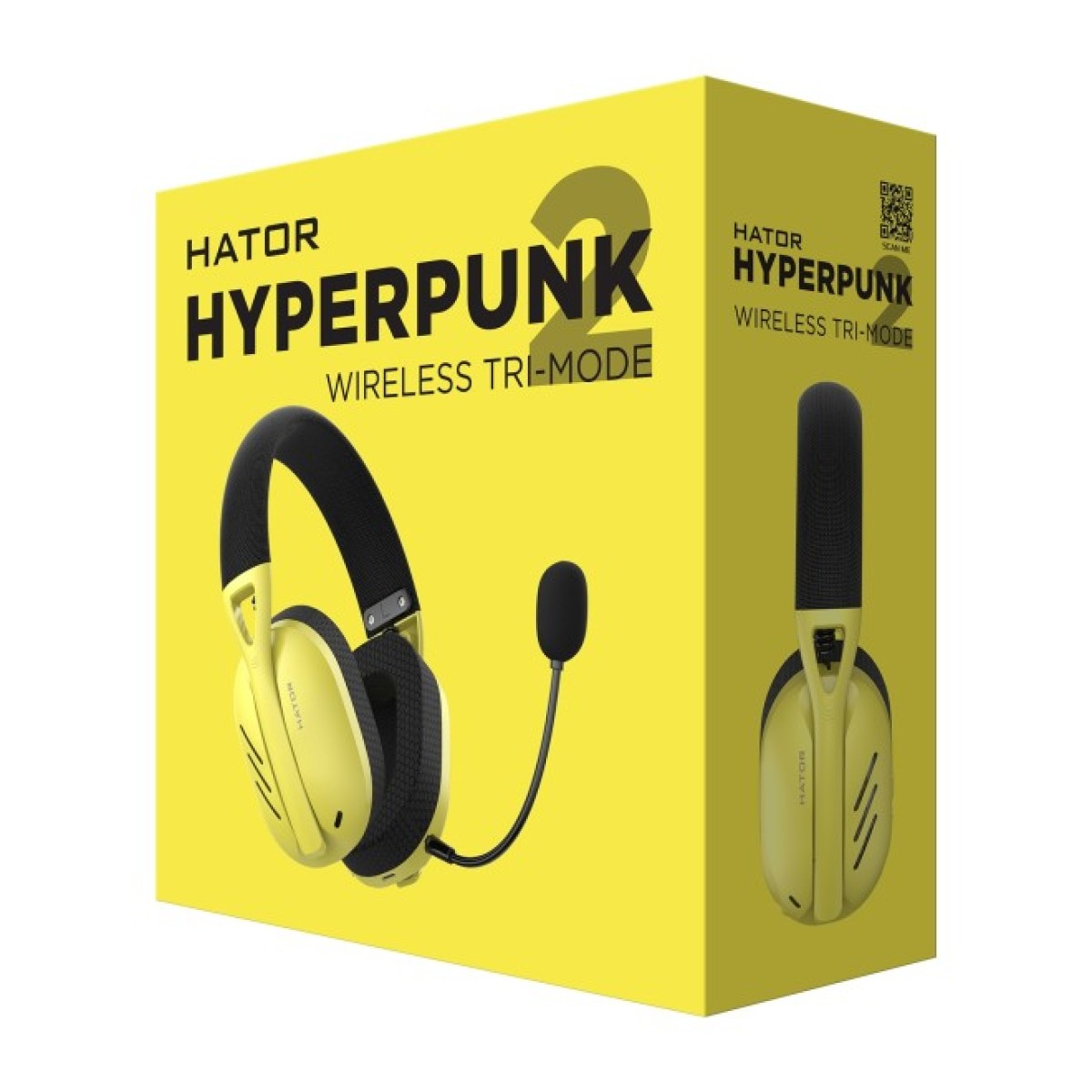 Наушники Hator Hyperpunk 2 Wireless Tri-mode Black/Yellow (HTA-857) 98_98.jpg - фото 3