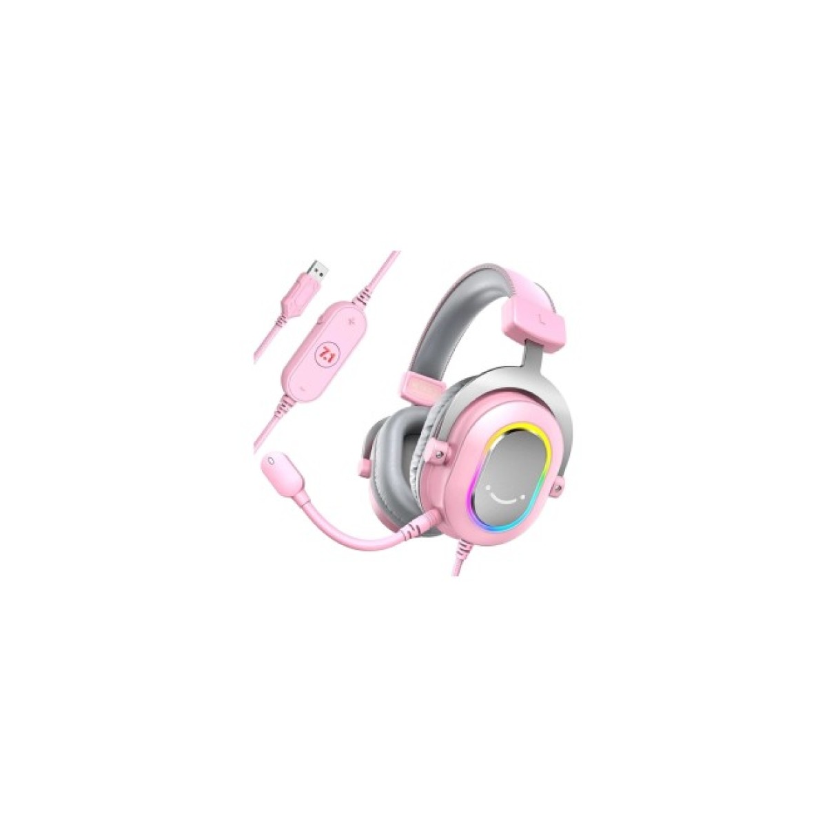 Навушники Fifine H6 RGB 7.1 Pink (H6P) 98_98.jpg - фото 1