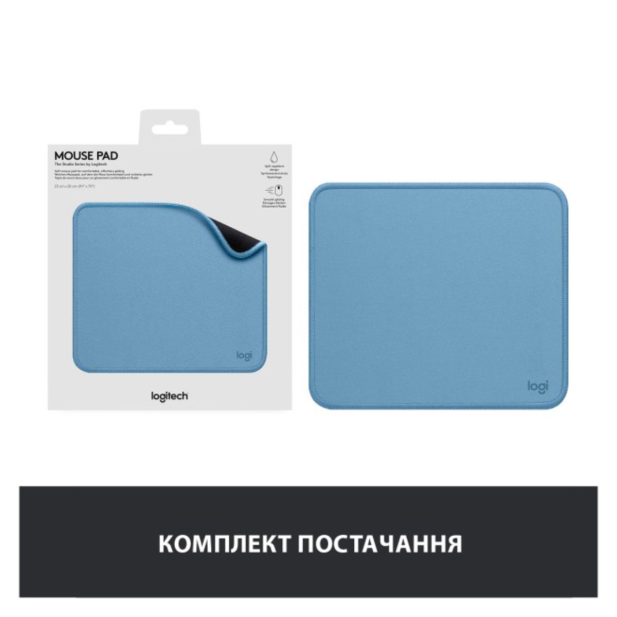 Коврик для мышки Logitech Mouse Pad Studio Series Blue (956-000051) 98_98.jpg - фото 7