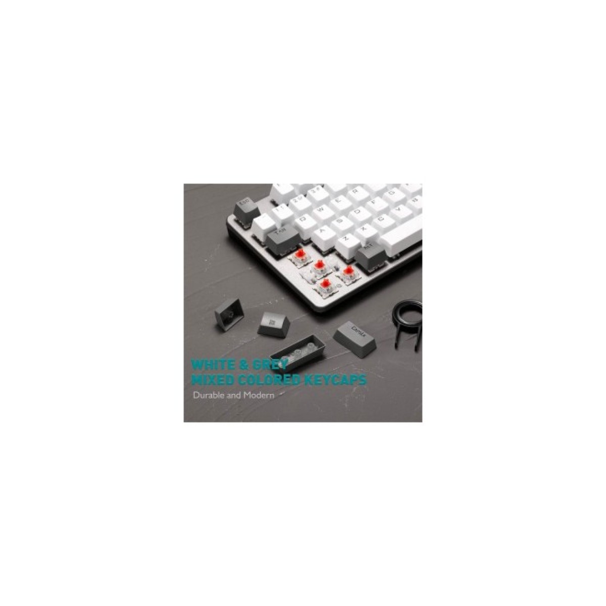 Клавиатура Aula F3287 Keycap KRGD Blue USB UA Grey/White (6948391240954) 98_98.jpg - фото 2