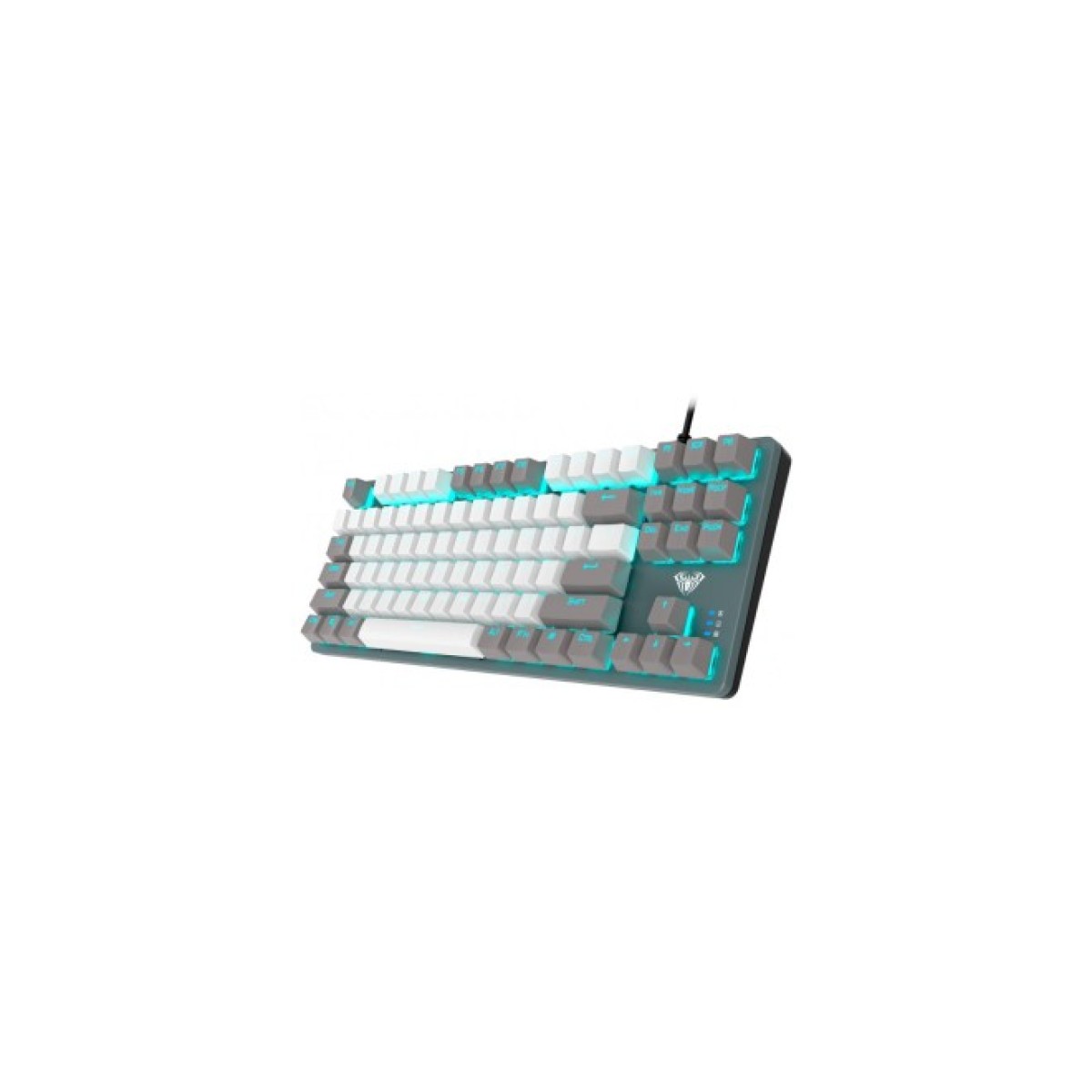 Клавиатура Aula F3287 Keycap KRGD Blue USB UA Grey/White (6948391240954) 98_98.jpg - фото 4