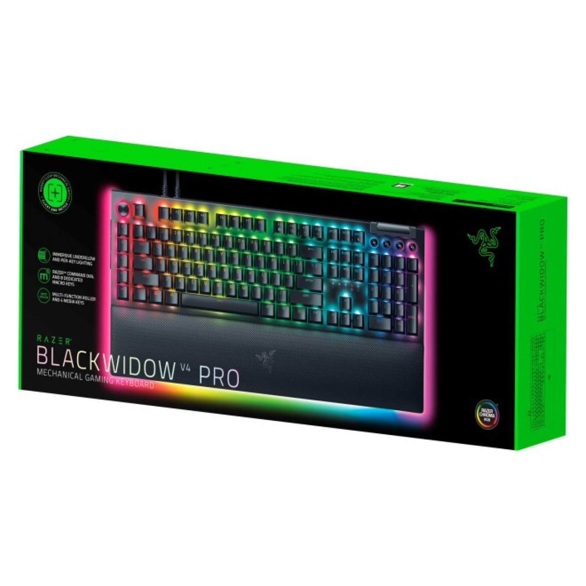 Клавіатура Razer BlackWidow V4 PRO Green Switch USB UA Black (RZ03-04680100-R3M1) 98_98.jpg - фото 3