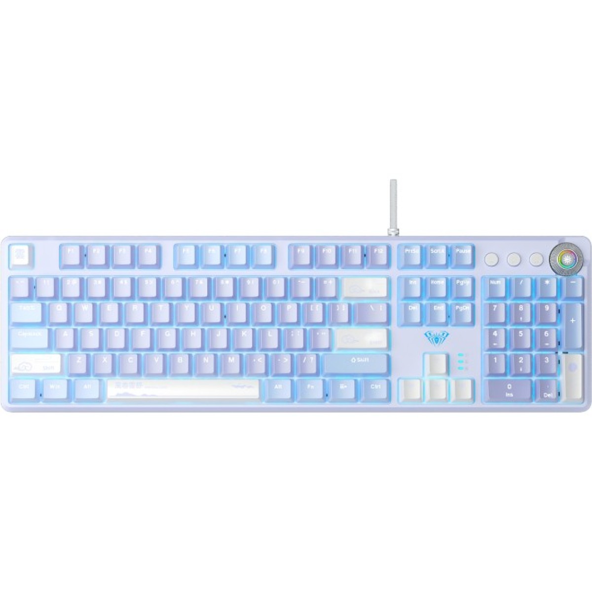 Клавиатура Aula F2088 Pro Mechanical White/Violet + 9 Purple keys KRGD Blue USB UA (6948391234915) 256_256.jpg