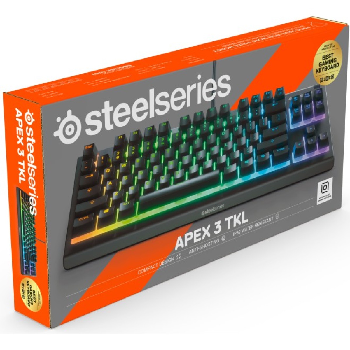 Клавиатура SteelSeries Apex 3 TKL USB UA Black (SS64817) 98_98.jpg - фото 6