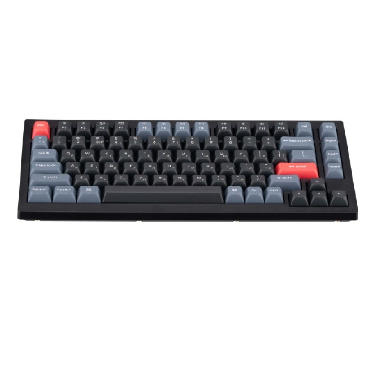 Клавіатура Keychron V1 84 Key QMK Gateron G PRO Red Hot-Swap RGB Knob Carbon Black (V1D1_KEYCHRON) 98_98.jpg - фото 7