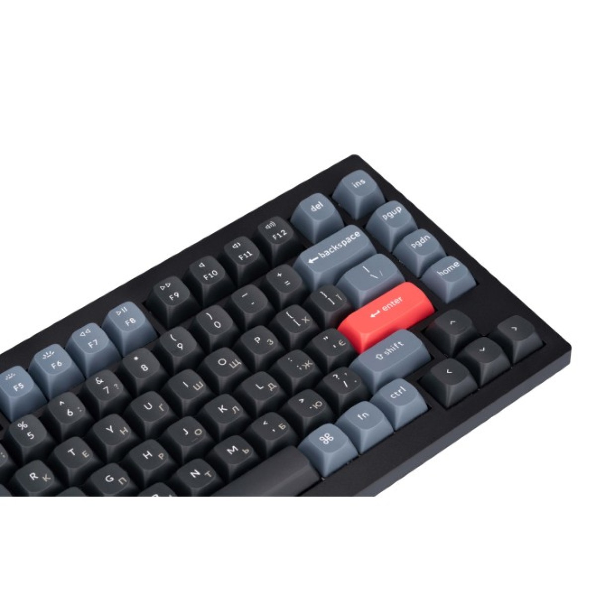 Клавіатура Keychron V1 84 Key QMK Gateron G PRO Red Hot-Swap RGB Knob Carbon Black (V1D1_KEYCHRON) 98_98.jpg - фото 11