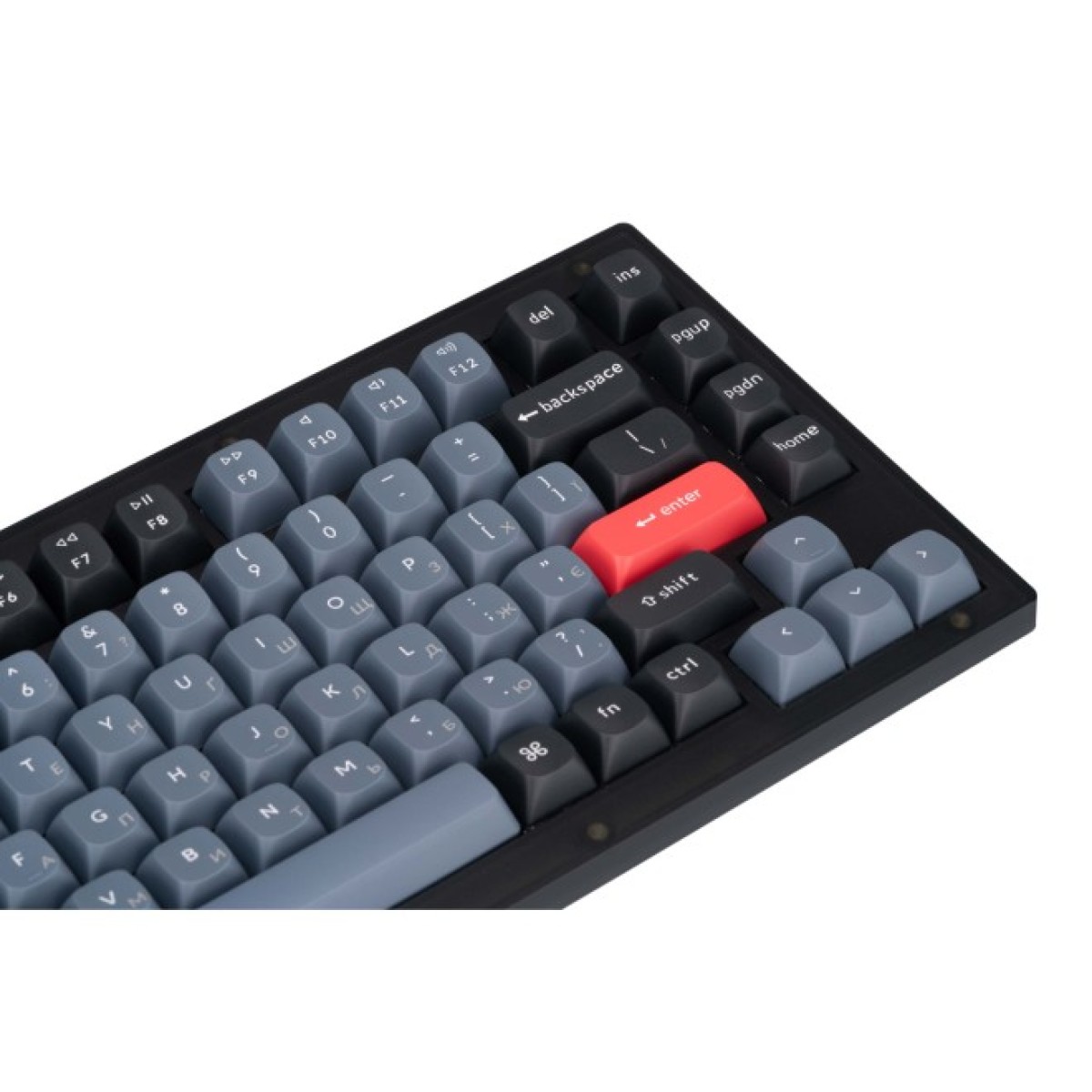 Клавиатура Keychron V1 84 Key QMK Gateron G PRO Red Hot-Swap RGB Knob Frosted Black (V1C1_KEYCHRON) 98_98.jpg - фото 8