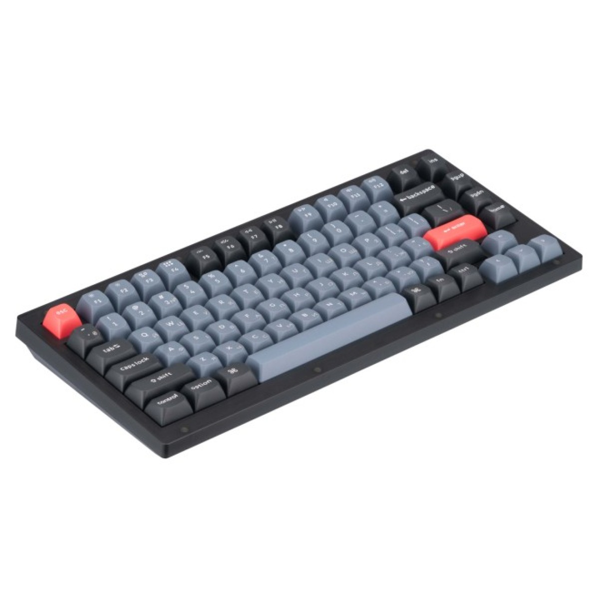 Клавіатура Keychron V1 84 Key QMK Gateron G PRO Red Hot-Swap RGB Knob Frosted Black (V1C1_KEYCHRON) 98_98.jpg - фото 10