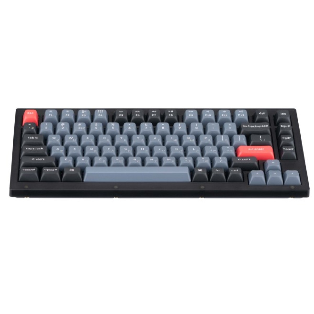 Клавіатура Keychron V1 84 Key QMK Gateron G PRO Red Hot-Swap RGB Knob Frosted Black (V1C1_KEYCHRON) 98_98.jpg - фото 11