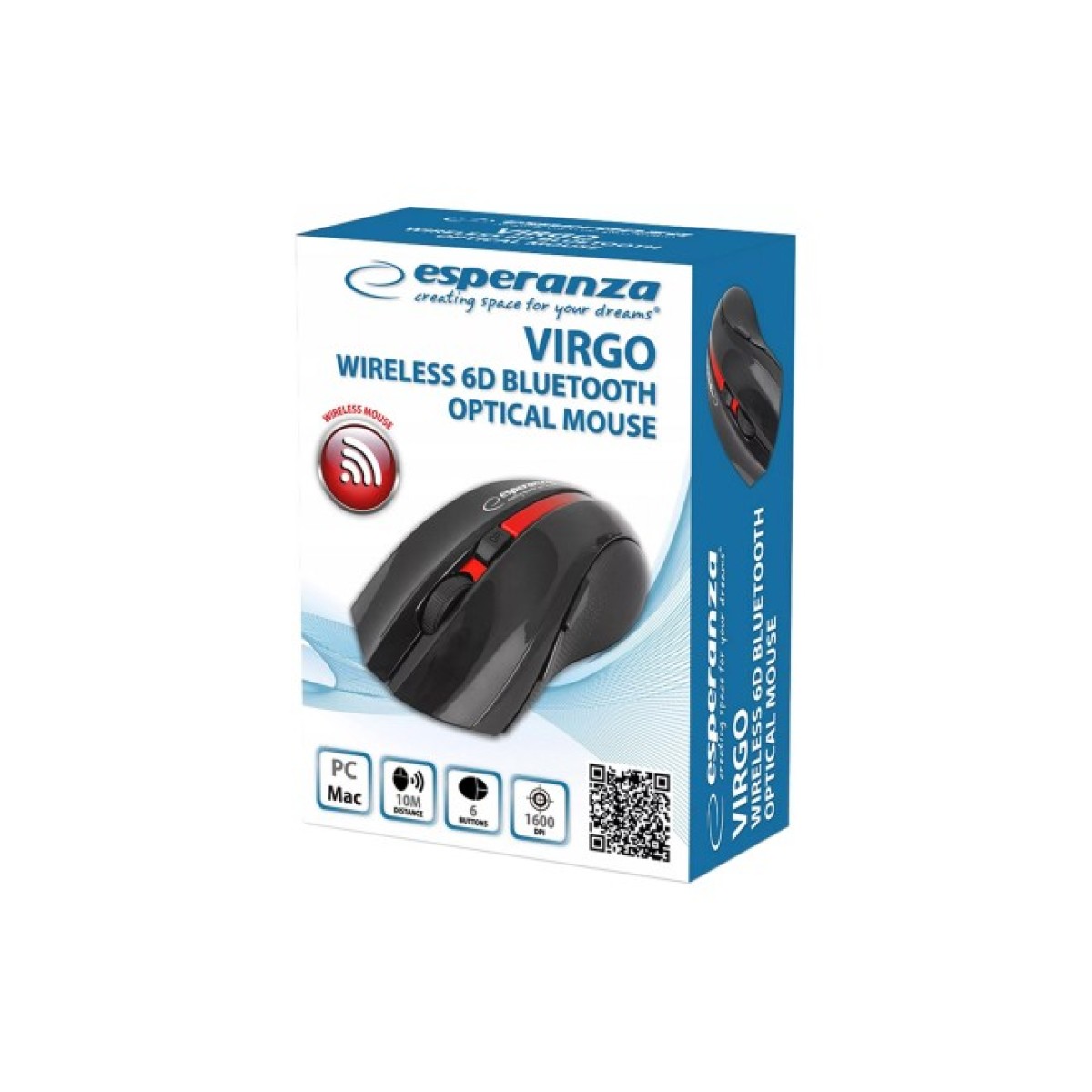 Мышка Esperanza Virgo 6D Bluetooth Red (EM129R) 98_98.jpg - фото 2