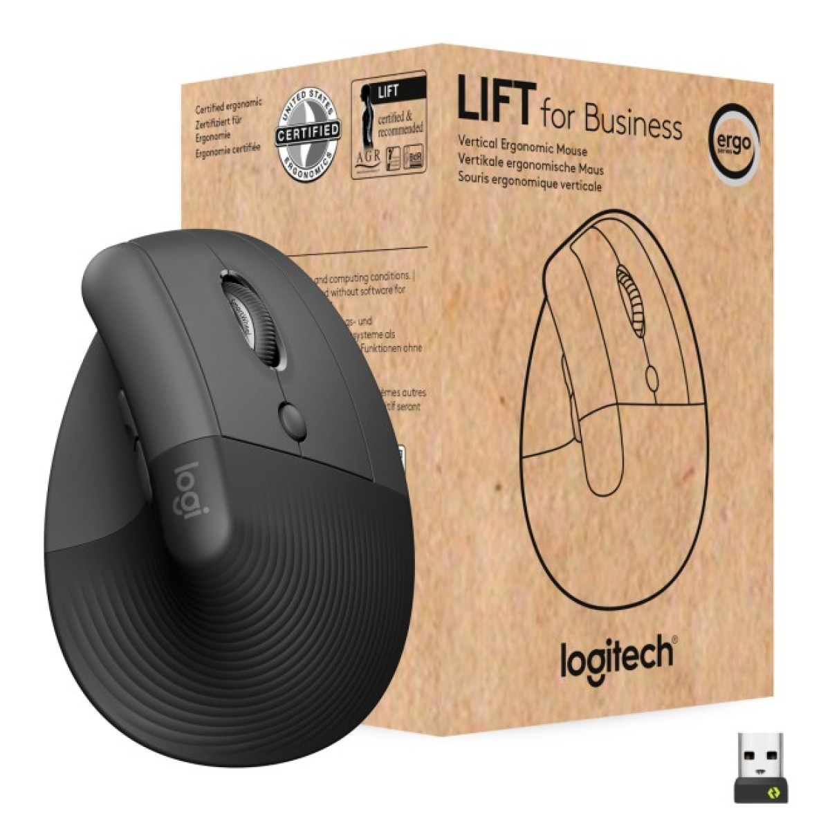 Мышка Logitech Lift Vertical Ergonomic Wireless/Bluetooth for Business Graphite (910-006494) 256_256.jpg