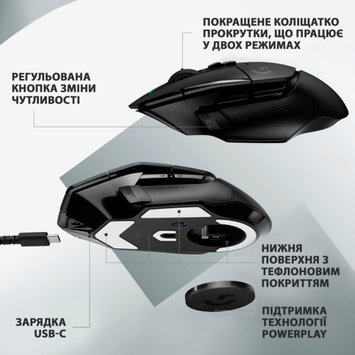Мышка Logitech G502 X Lightspeed Wireless Black (910-006180) 98_98.jpg - фото 5