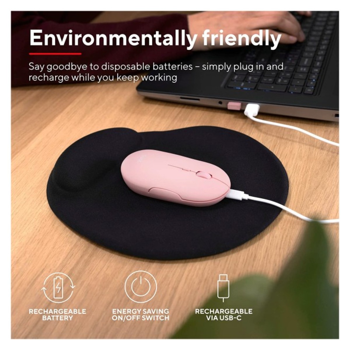 Мышка Trust Puck Wireless/Bluetooth Silent Pink (24125) 98_98.jpg - фото 3