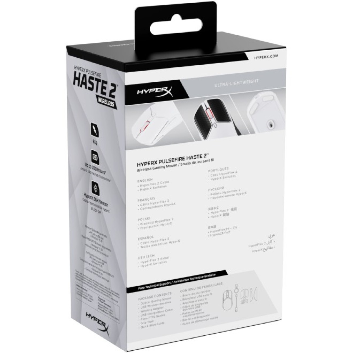 Мышка HyperX Pulsefire Haste 2 Wireless White (6N0A9AA) 98_98.jpg - фото 6