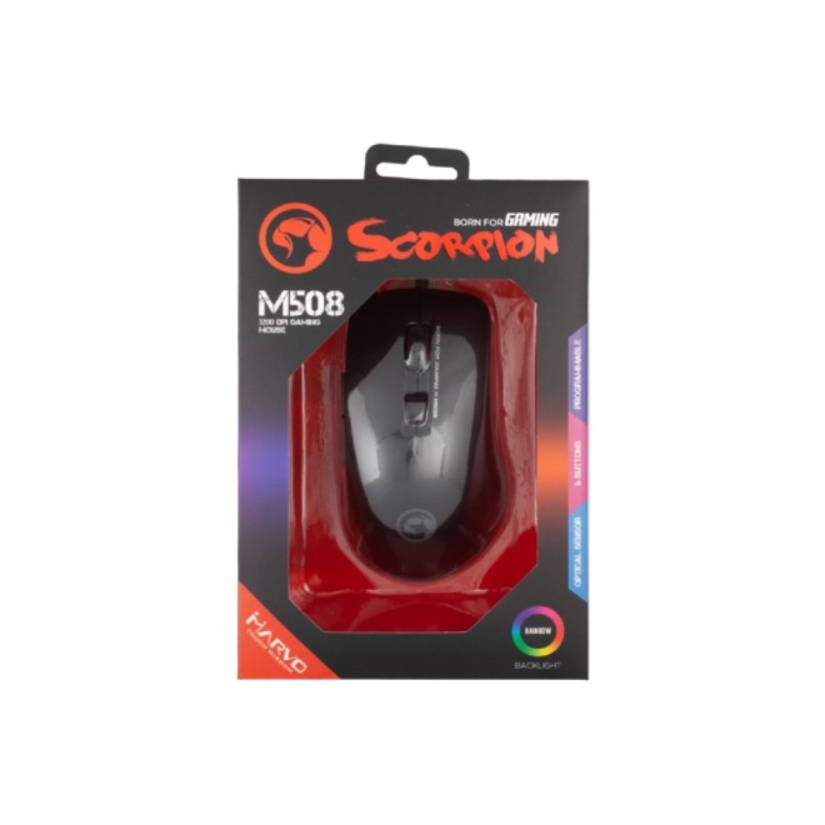 Мишка Marvo M508 Multi-LED USB Black (M508) 98_98.jpg - фото 2