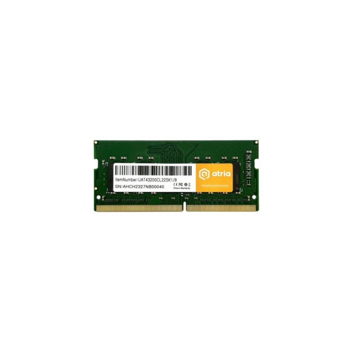 Модуль памяти для ноутбука SoDIMM DDR4 8GB 3200 MHz ATRIA (UAT43200CL22SK1/8) 256_256.jpg