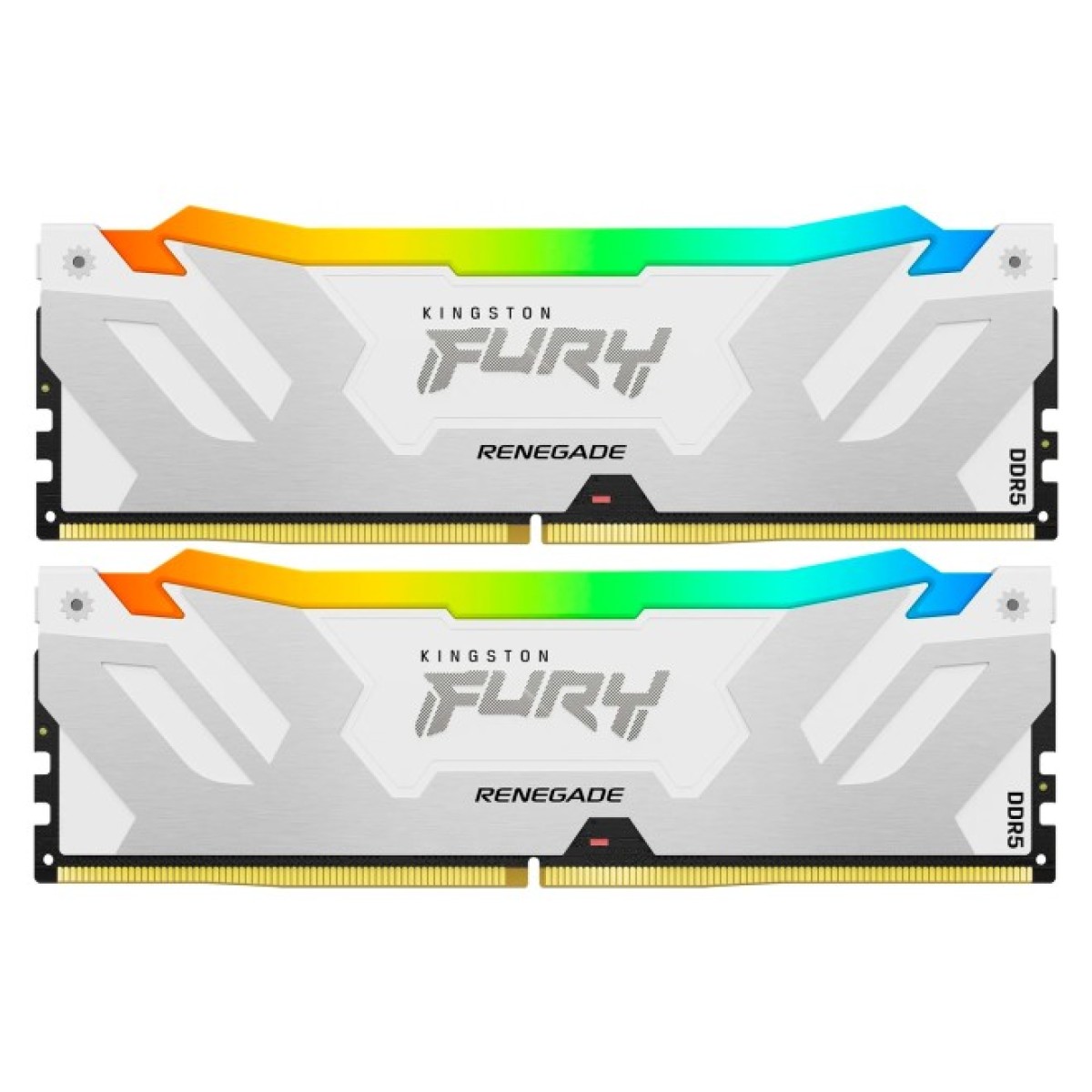 Модуль пам'яті для комп'ютера DDR5 32GB (2x16GB) 6800 MHz Renegade RGB White/Silver Kingston Fury (ex.HyperX) (KF568C36RWAK2-32) 256_256.jpg