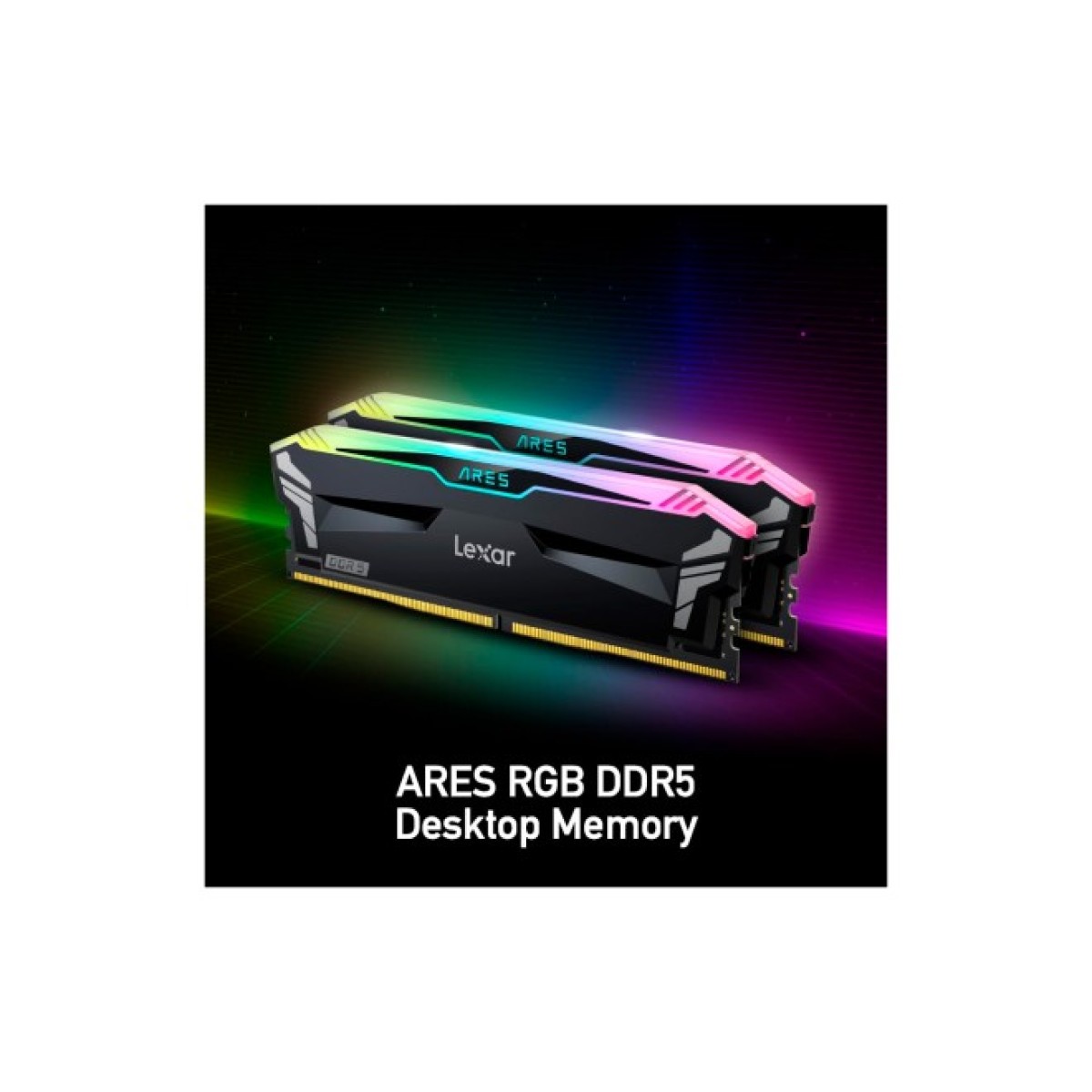 Модуль памяти для компьютера DDR5 32GB (2x16GB) 7200 MHz Ares RGB Black Lexar (LD5U16G72C34LA-RGD) 98_98.jpg - фото 4