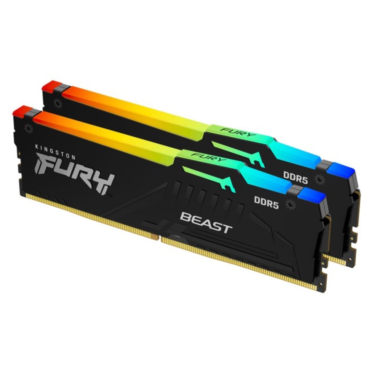 Модуль пам'яті для комп'ютера DDR5 16GB (2x8GB) 6000 MHz FURY Beast RGB Kingston Fury (ex.HyperX) (KF560C36BBEAK2-16) 98_98.jpg - фото 3