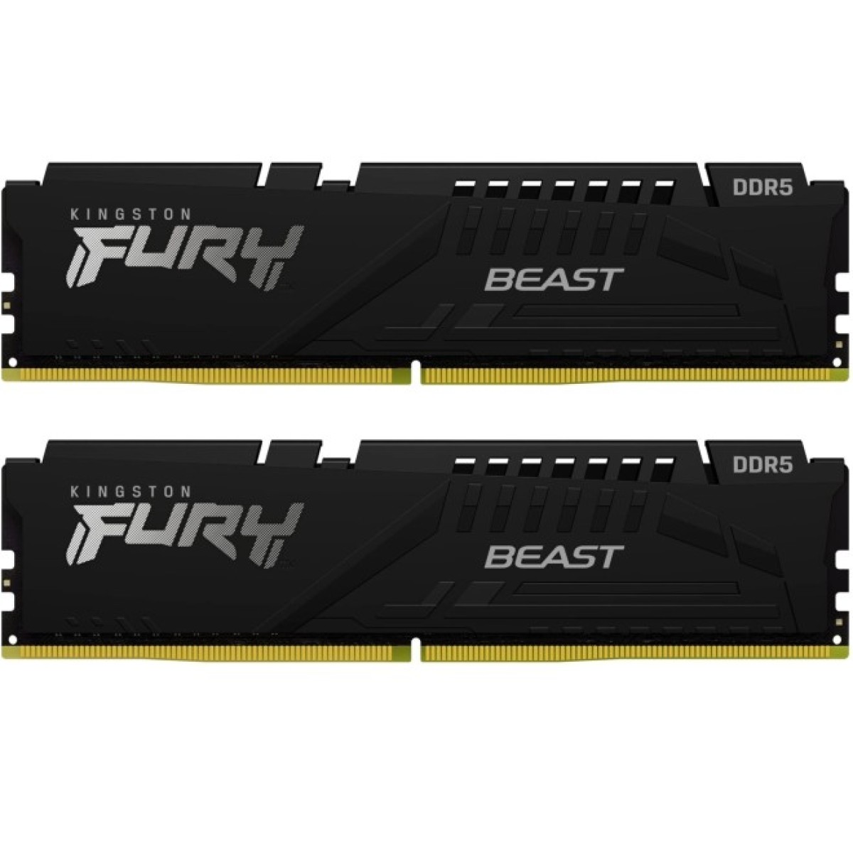 Модуль памяти для компьютера DDR5 16GB (2x8GB) 5200 MHz FURY Beast Black Kingston Fury (ex.HyperX) (KF552C40BBK2-16) 256_256.jpg