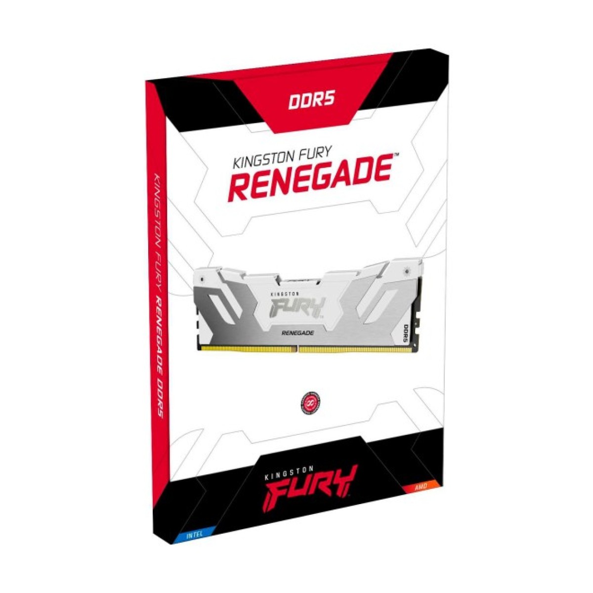 Модуль пам'яті для комп'ютера DDR5 16GB 6400 MHz Renegade White/Silver Kingston Fury (ex.HyperX) (KF564C32RW-16) 98_98.jpg - фото 3