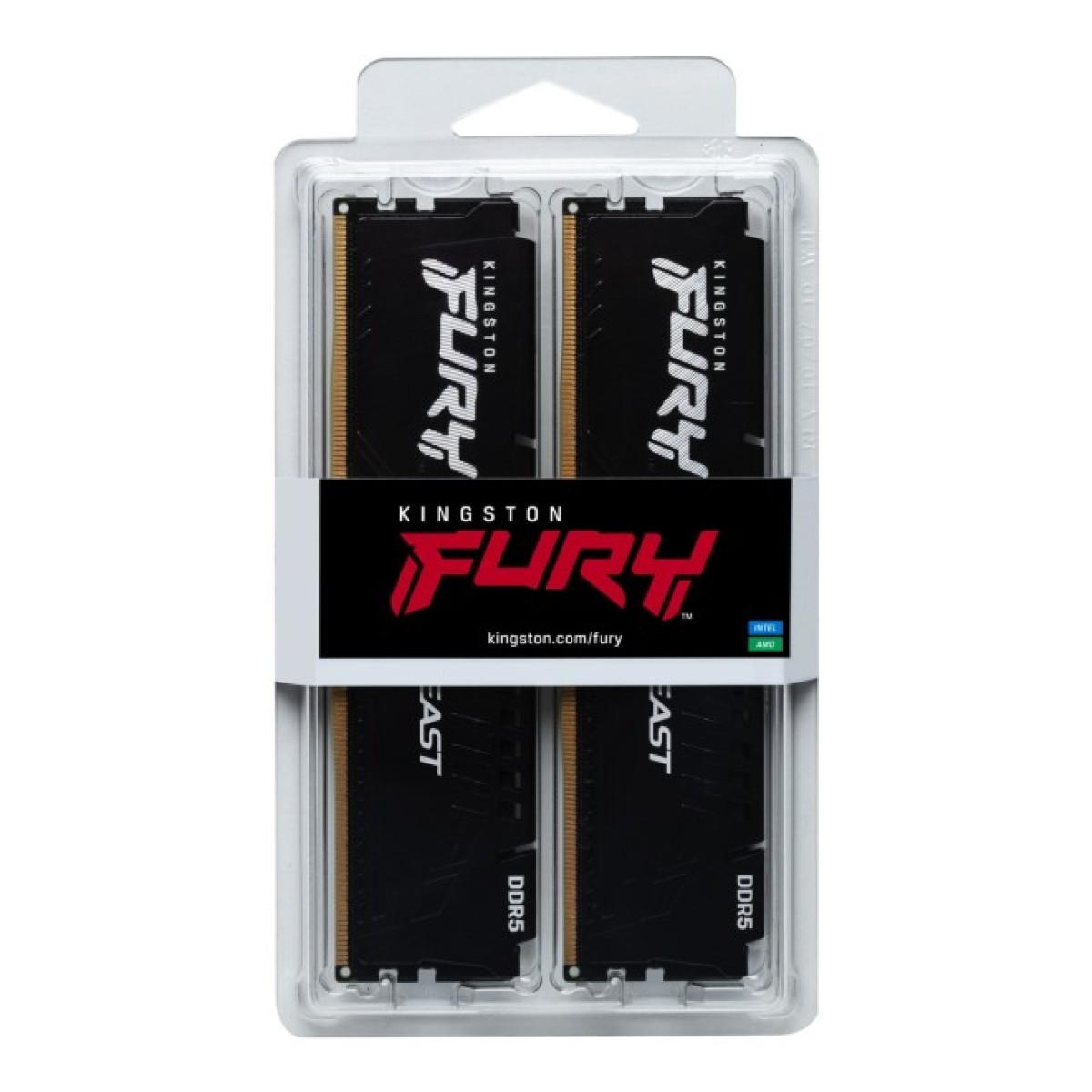 Модуль пам'яті для комп'ютера DDR5 16GB (2x8GB) 4800 MHz Beast Black Kingston Fury (ex.HyperX) (KF548C38BBK2-16) 98_98.jpg - фото 5