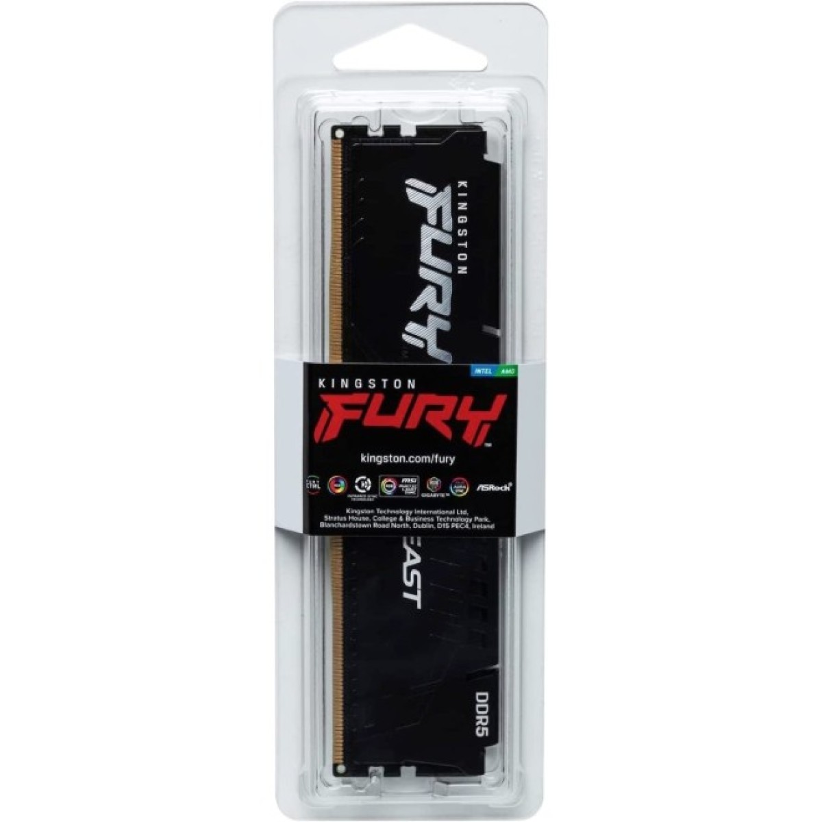 Модуль пам'яті для комп'ютера DDR5 32GB 5200 MHz Fury Beast Black Kingston Fury (ex.HyperX) (KF552C40BB-32) 98_98.jpg - фото 4