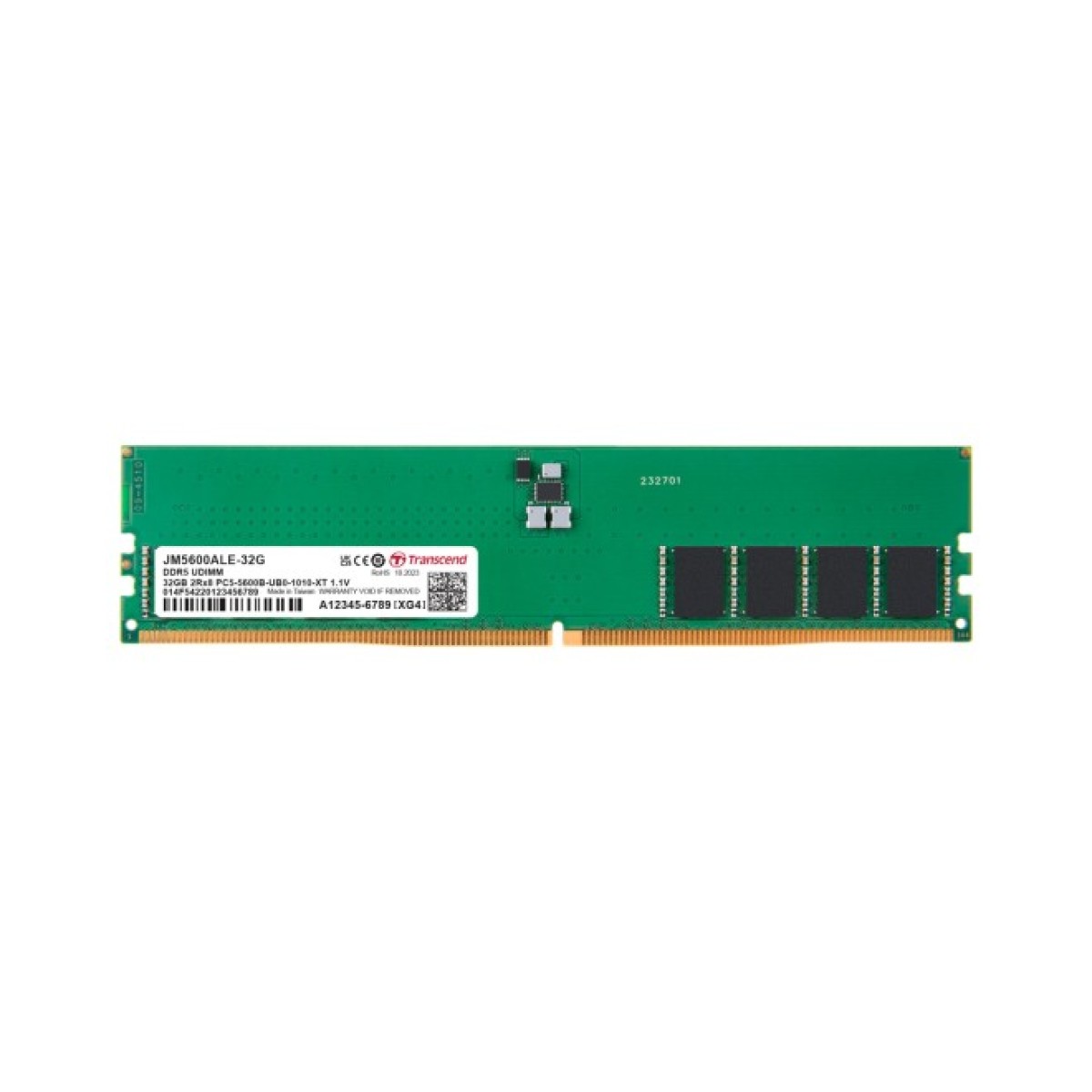 Модуль памяти для компьютера DDR5 32GB 5600 MHz JetRam Transcend (JM5600ALE-32G) 256_256.jpg