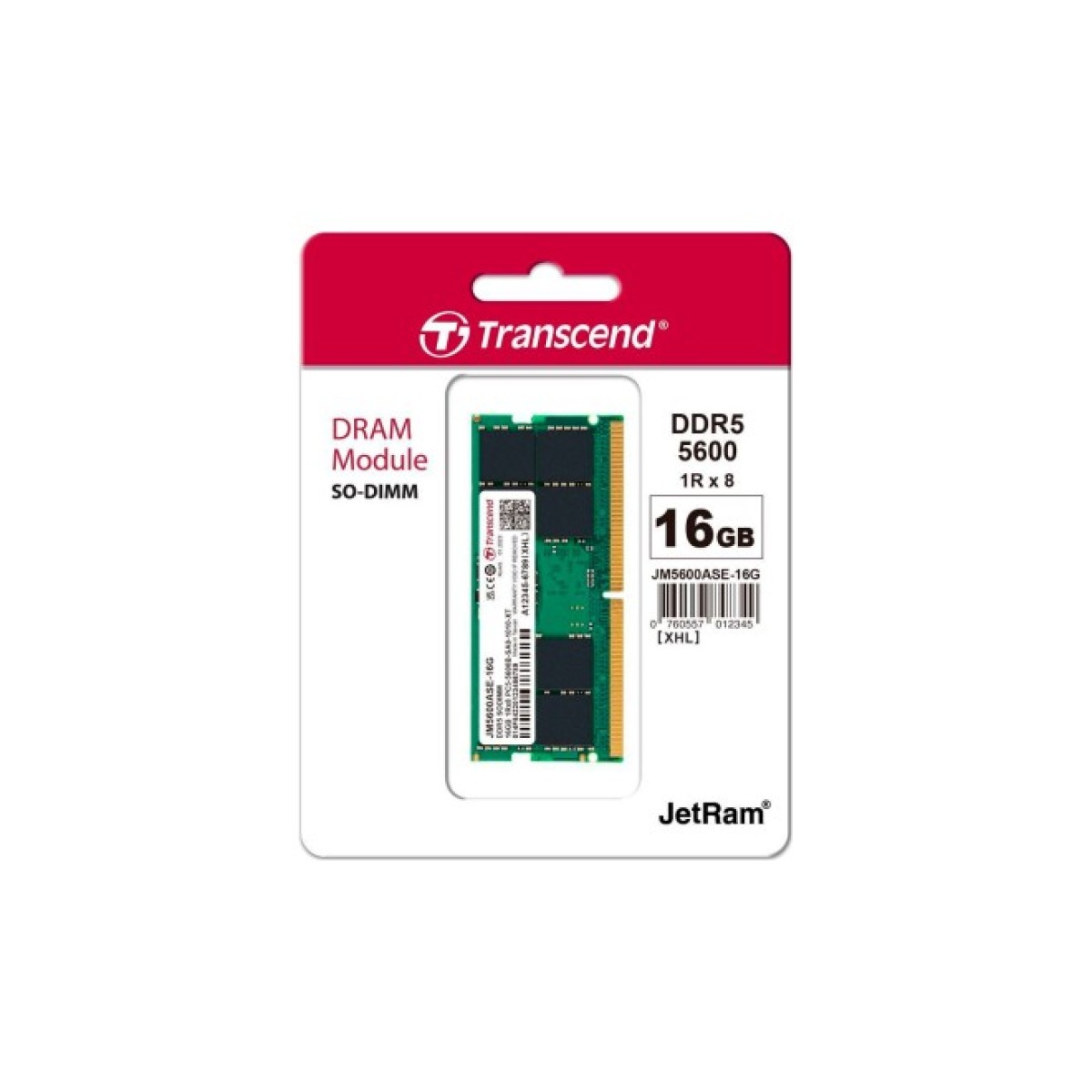 Модуль пам'яті для ноутбука SoDIMM DDR5 16GB 5600 MHz JetRam Transcend (JM5600ASE-16G) 98_98.jpg - фото 2