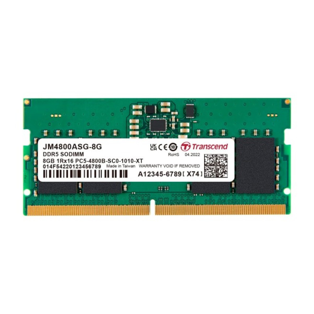 Модуль памяти для ноутбука SoDIMM DDR5 8GB 4800 MHz JetRam Transcend (JM4800ASG-8G) 98_98.jpg - фото 1