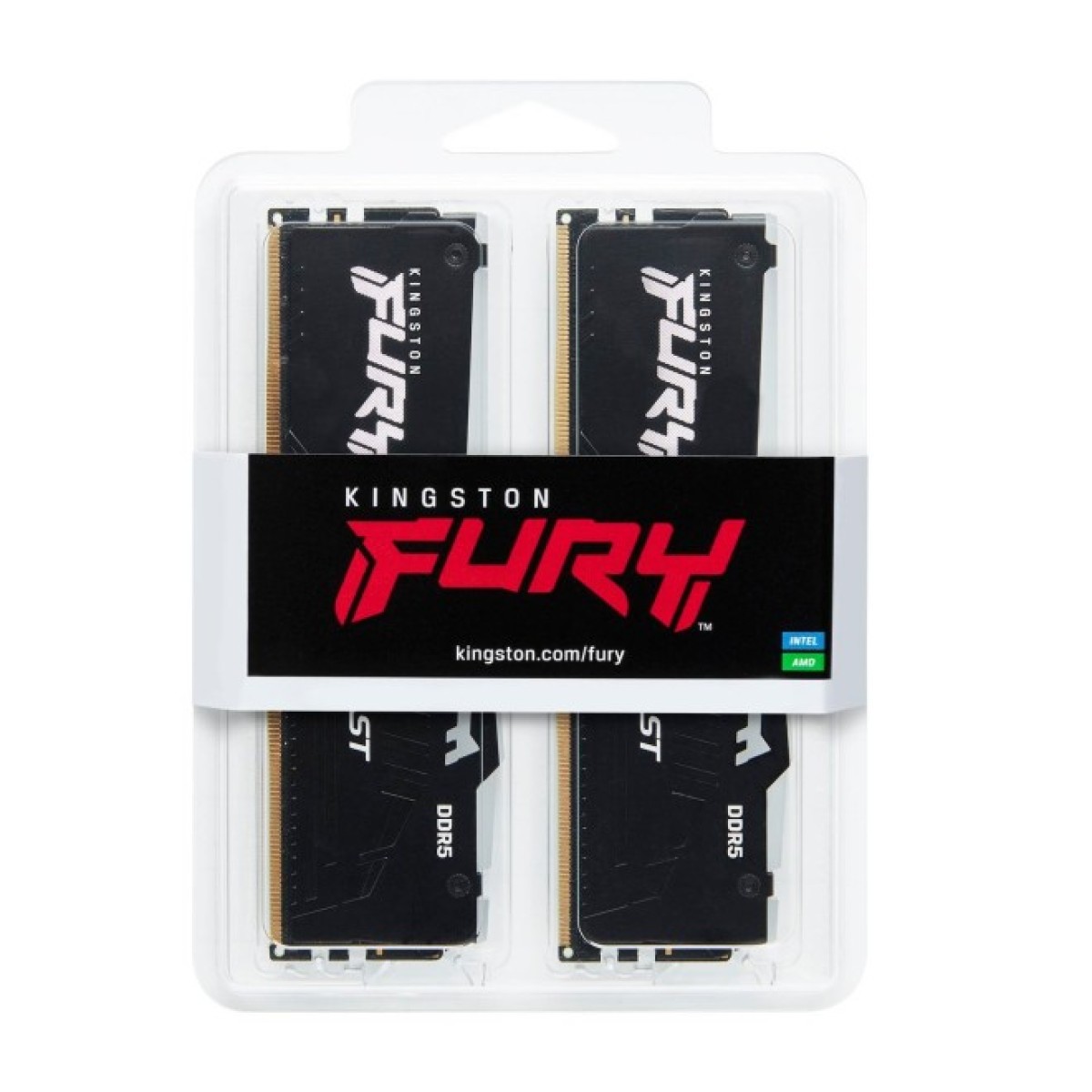 Модуль пам'яті для комп'ютера DDR5 16GB (2x8GB) 4800 MHz FURY Beast RGB Kingston Fury (ex.HyperX) (KF548C38BBAK2-16) 98_98.jpg - фото 4