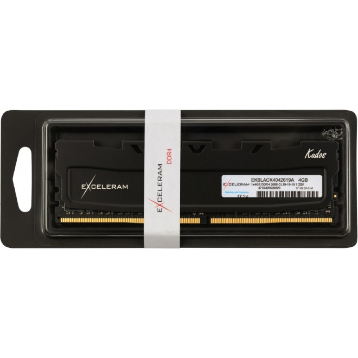 Модуль пам'яті для комп'ютера DDR4 4GB 2666 MHz Black Kudos eXceleram (EKBLACK4042619A) 98_98.jpg - фото 2