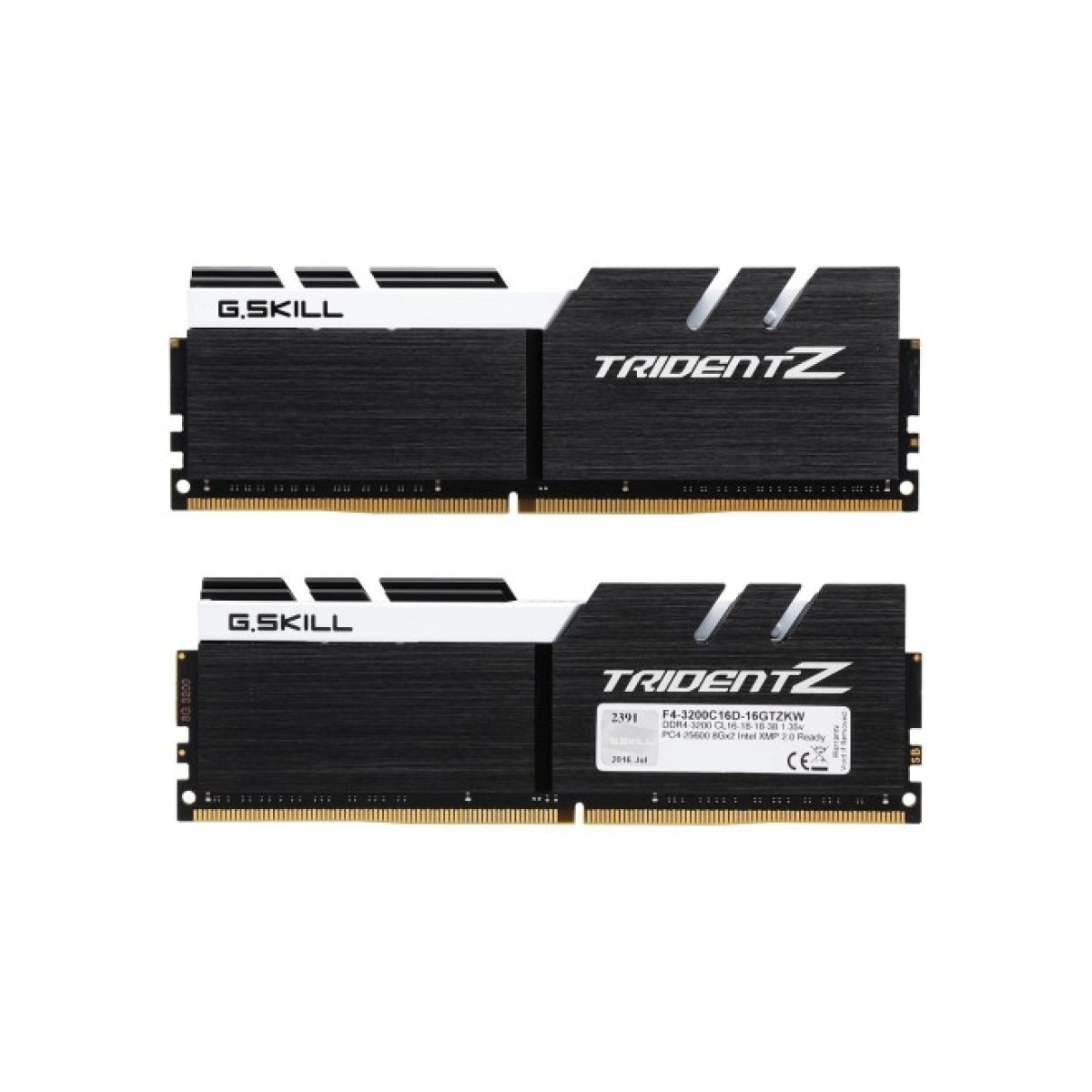 Модуль пам'яті для комп'ютера DDR4 16GB (2x8GB) 3200 MHz Trident Z Black H/White G.Skill (F4-3200C16D-16GTZKW) 98_98.jpg - фото 3