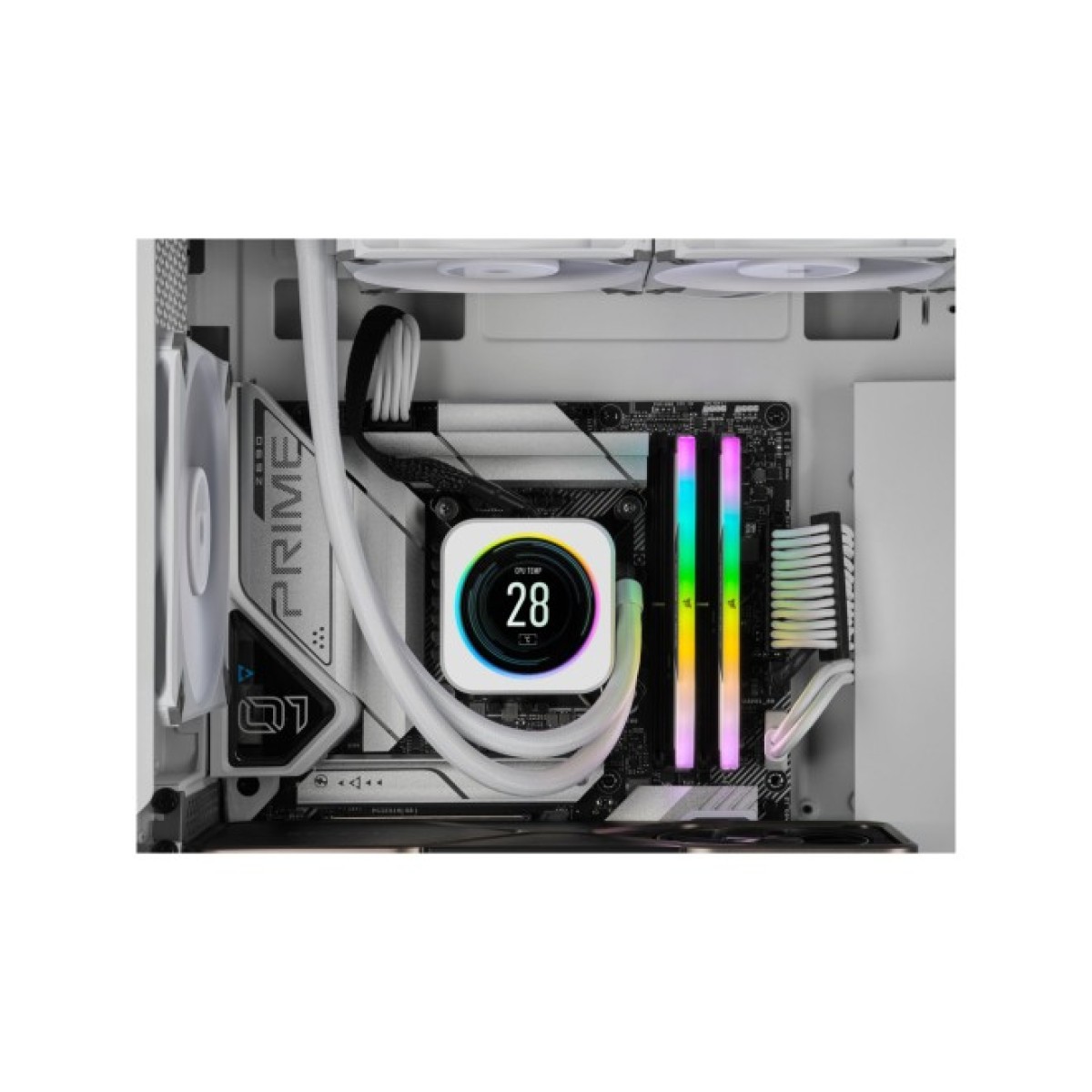 Модуль памяти для компьютера DDR5 32GB (2x16GB) 6000 MHz Vengeance RGB White Corsair (CMH32GX5M2B6000C40W) 98_98.jpg - фото 2