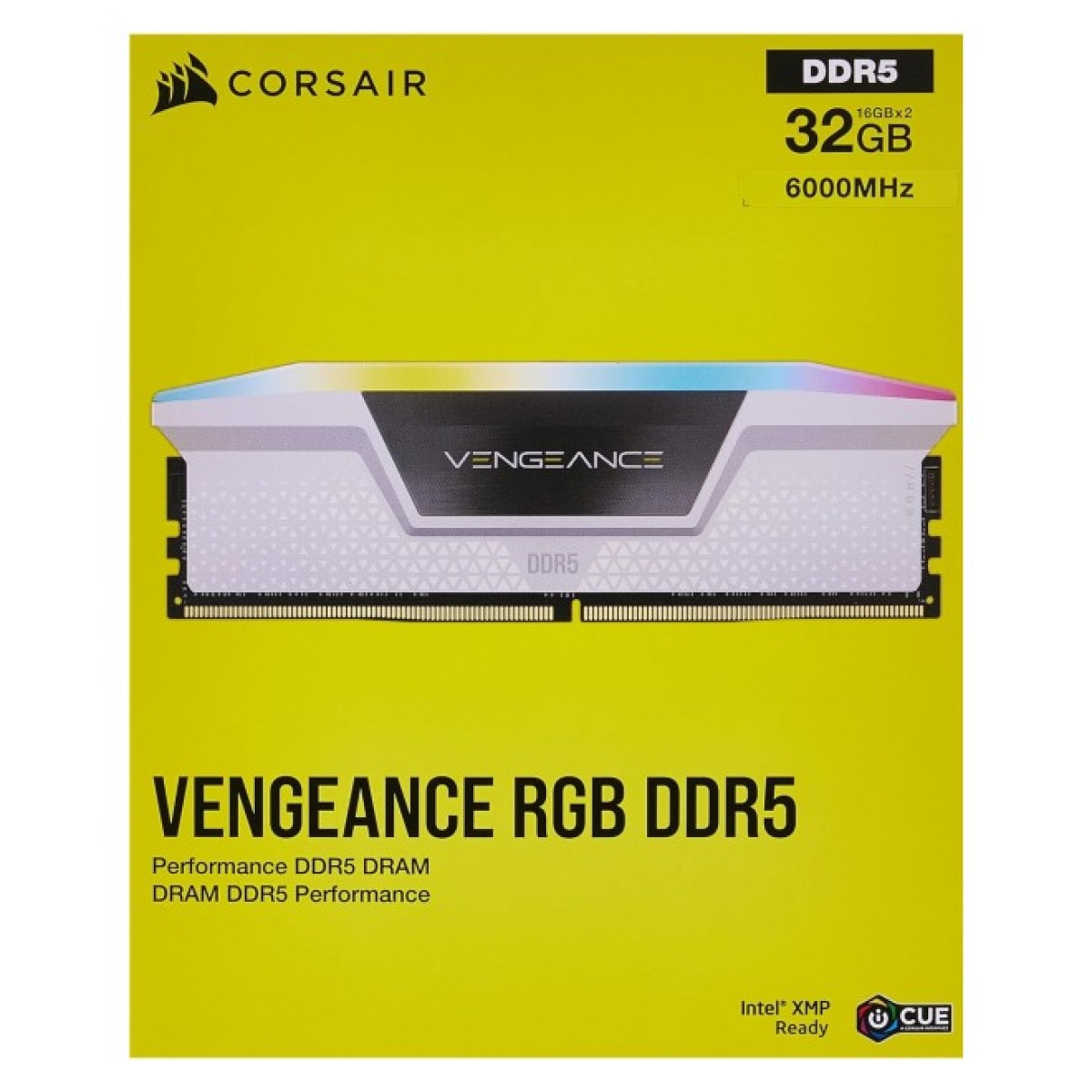 Модуль пам'яті для комп'ютера DDR5 32GB (2x16GB) 6000 MHz Vengeance RGB White Corsair (CMH32GX5M2E6000C36W) 98_98.jpg - фото 2