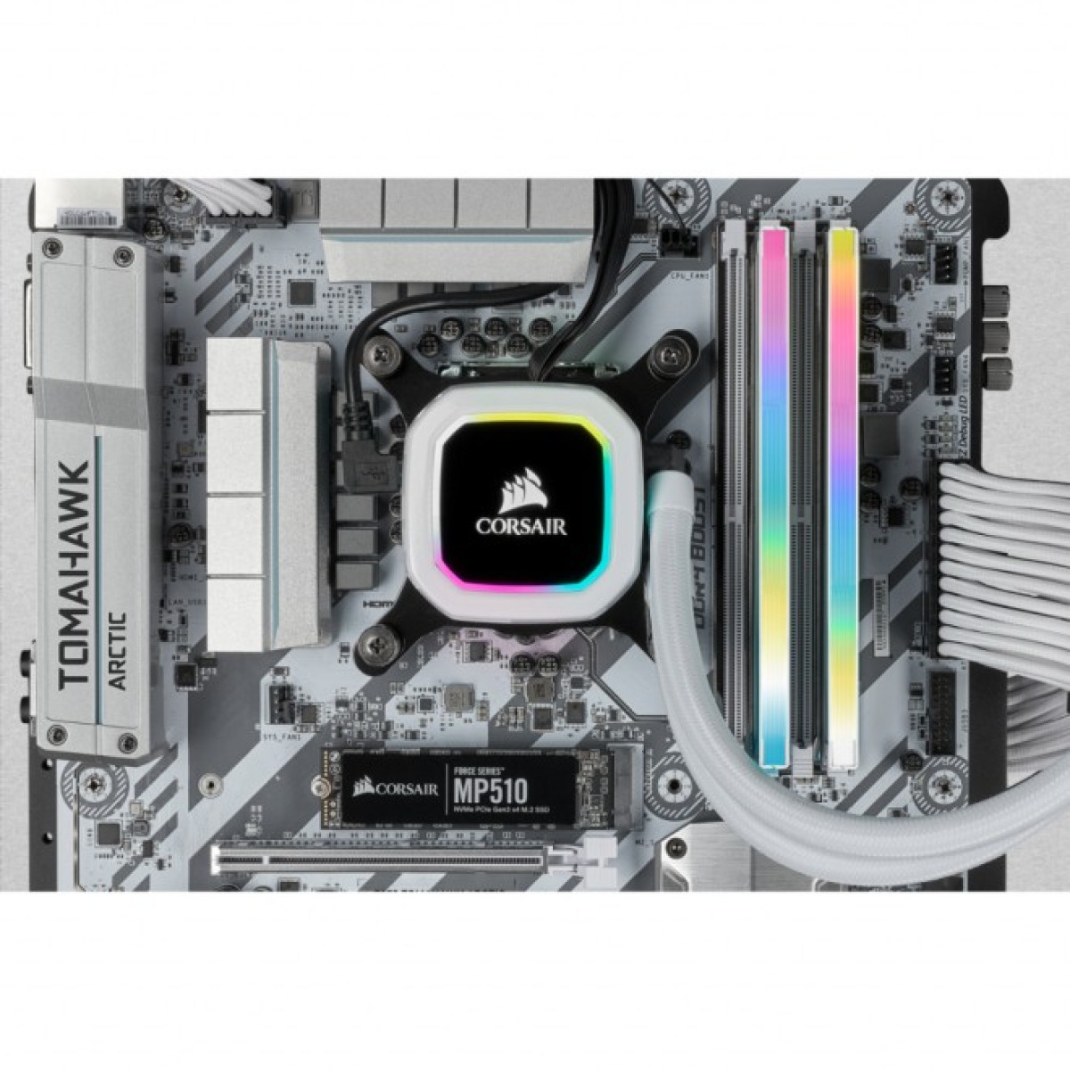 Модуль памяти для компьютера DDR4 16GB (2x8GGB) 3600 MHz Vengeance RGB Pro SL White Corsair (CMH16GX4M2D3600C18W) 98_98.jpg - фото 2