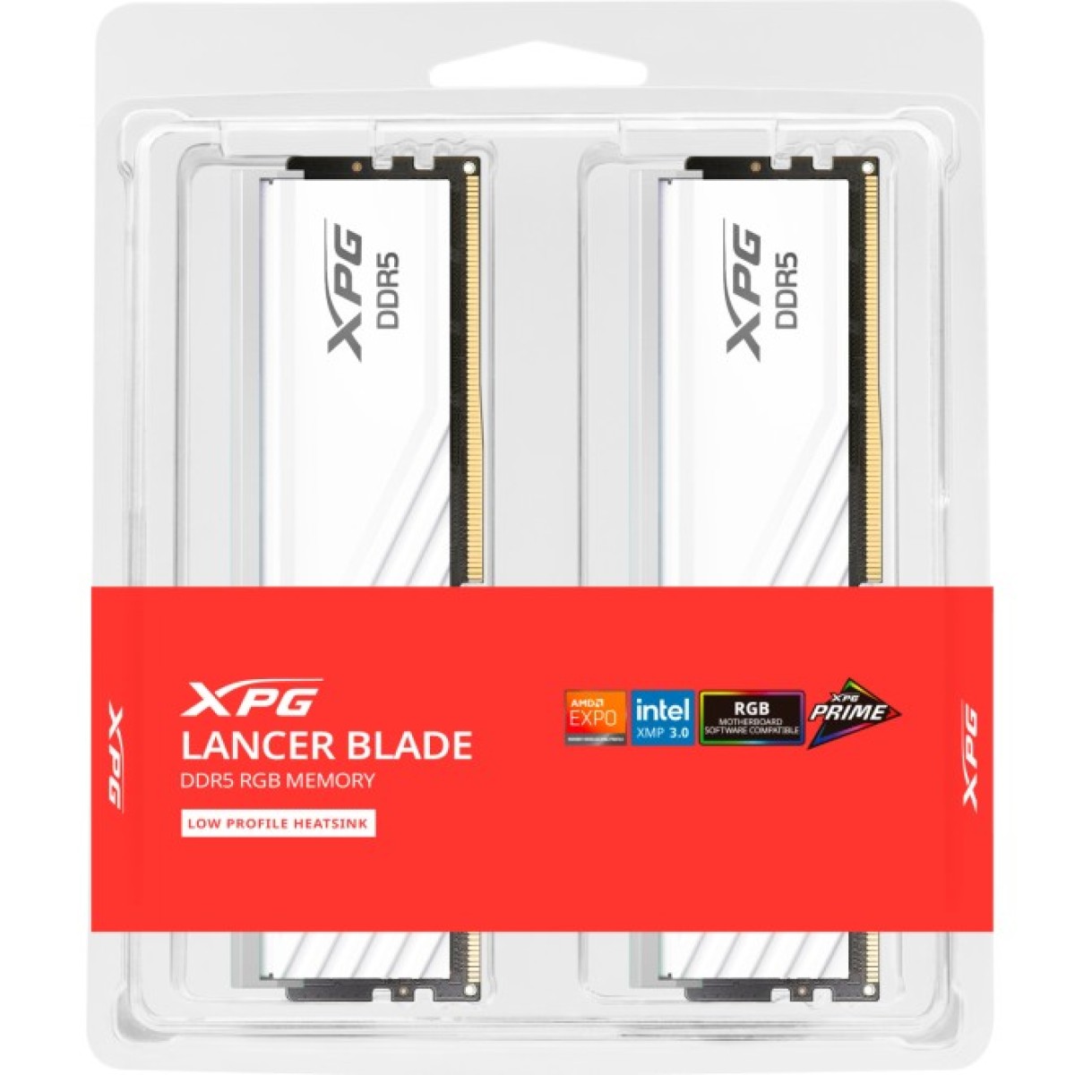 Модуль пам'яті для комп'ютера DDR5 64GB (2x32GB) 6000 MHz XPG Lancer Blade RGB White ADATA (AX5U6000C3032G-DTLABRWH) 98_98.jpg - фото 2