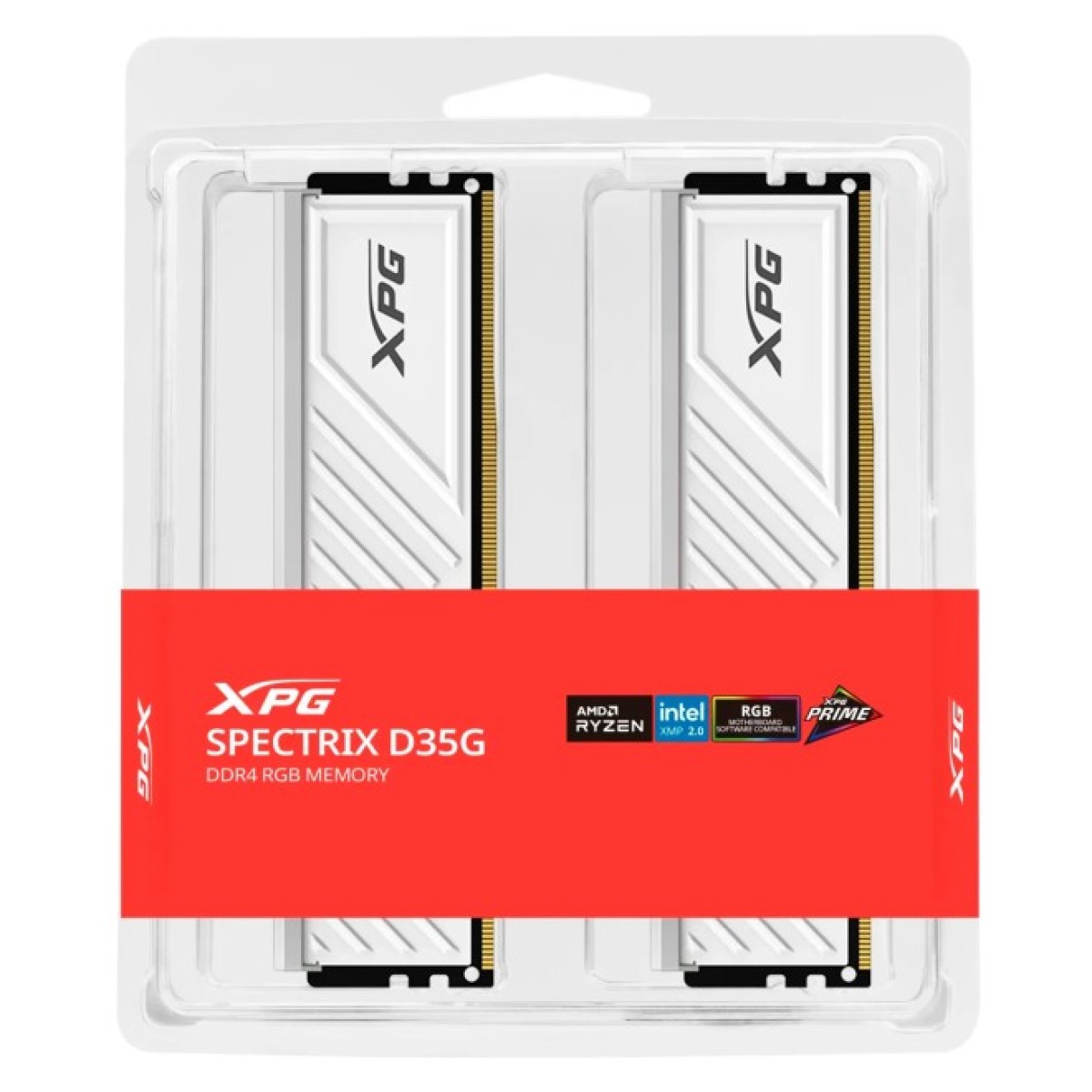 Модуль пам'яті для комп'ютера DDR4 32GB (2x16GB) 3600 MHz XPG Spectrix D35G RGB White ADATA (AX4U360016G18I-DTWHD35G) 98_98.jpg - фото 2