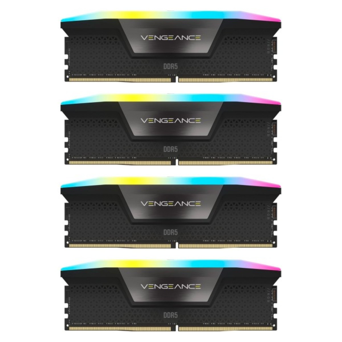 Модуль пам'яті для комп'ютера DDR5 96GB (4x24GB) 6000 MHz Vengeance RGB Black Corsair (CMH96GX5M4B6000C30) 256_256.jpg