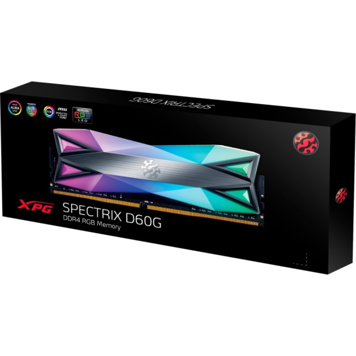 Модуль пам'яті для комп'ютера DDR4 8GB 3600 MHz XPG Spectrix D60G RGB Tungsten Gray ADATA (AX4U36008G18I-ST60) 98_98.jpg - фото 4