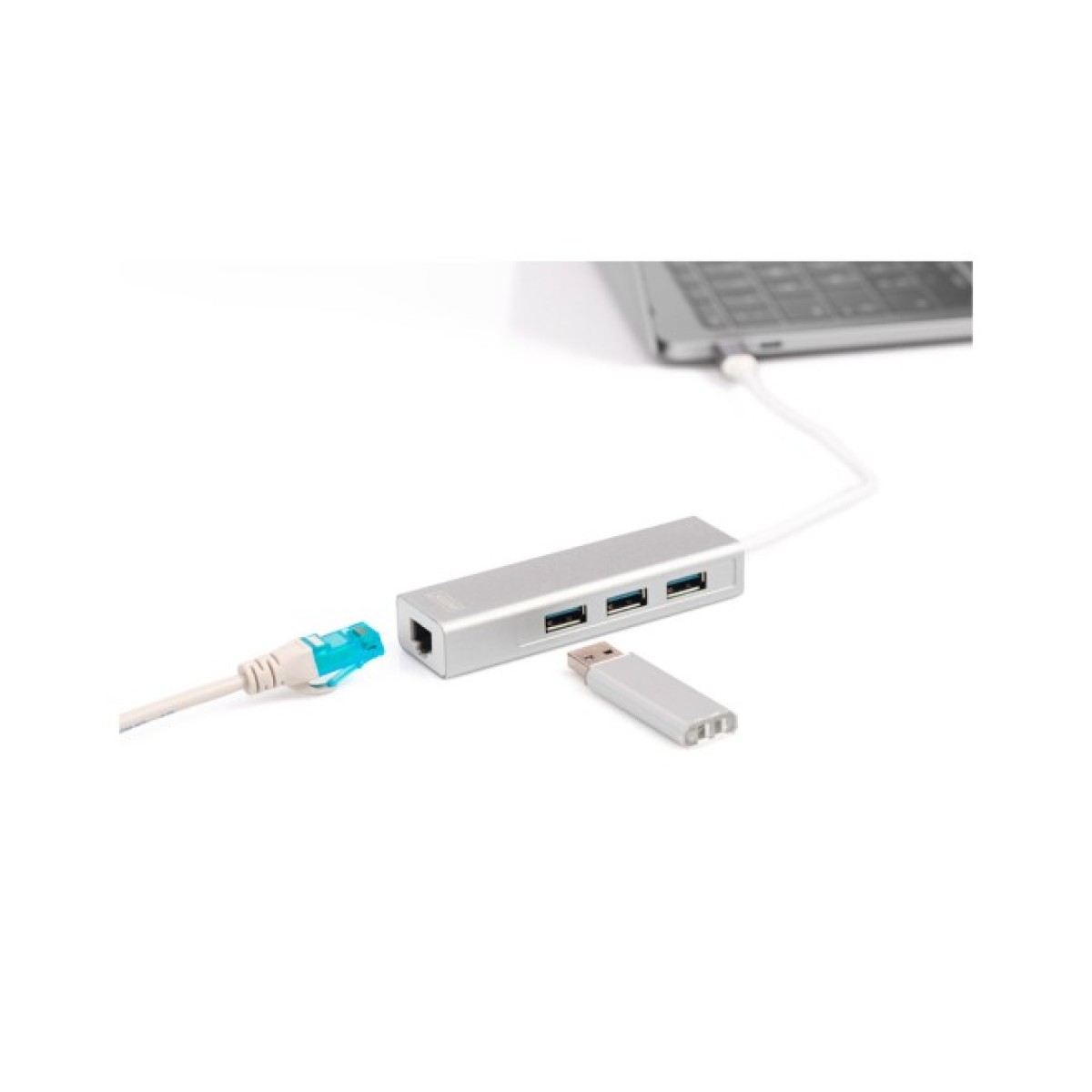 Концентратор Digitus USB-C - USB 3.0 3 Port Hub + Gigabit Ethernet (DA-70255) 98_98.jpg - фото 5