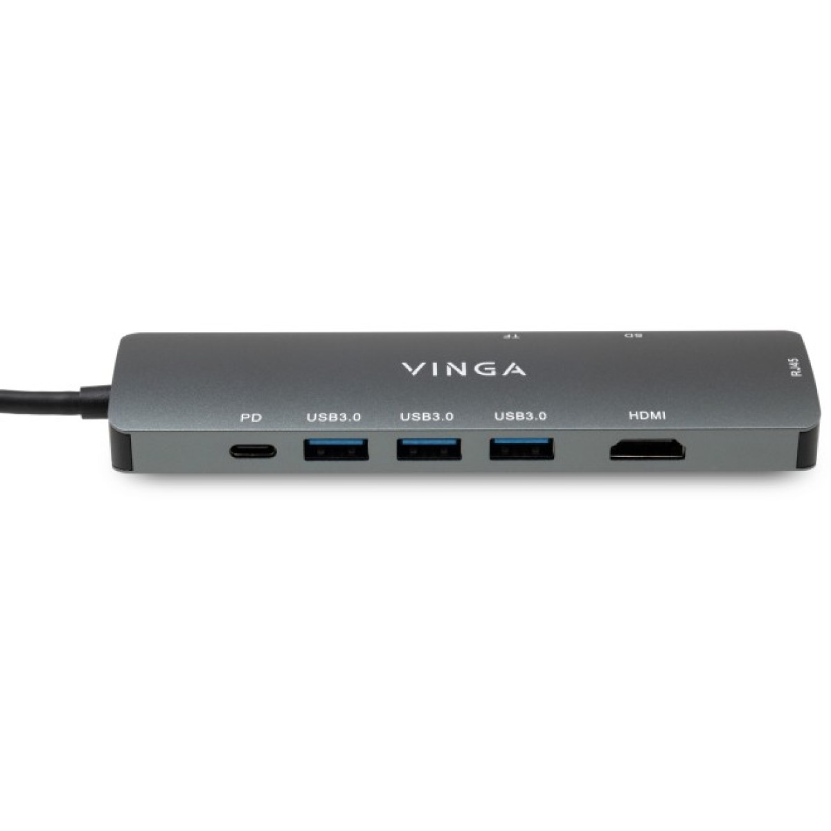 Концентратор Vinga USB-C 3.1 to HDMI+RJ45_1Gbps+3xUSB3.0+SD/TF+PD100W (VHYC8) 98_98.jpg - фото 5
