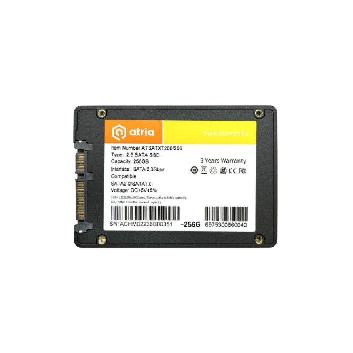 Накопичувач SSD 2.5" 256GB XT200 ATRIA (ATSATXT200/256) 98_98.jpg - фото 2