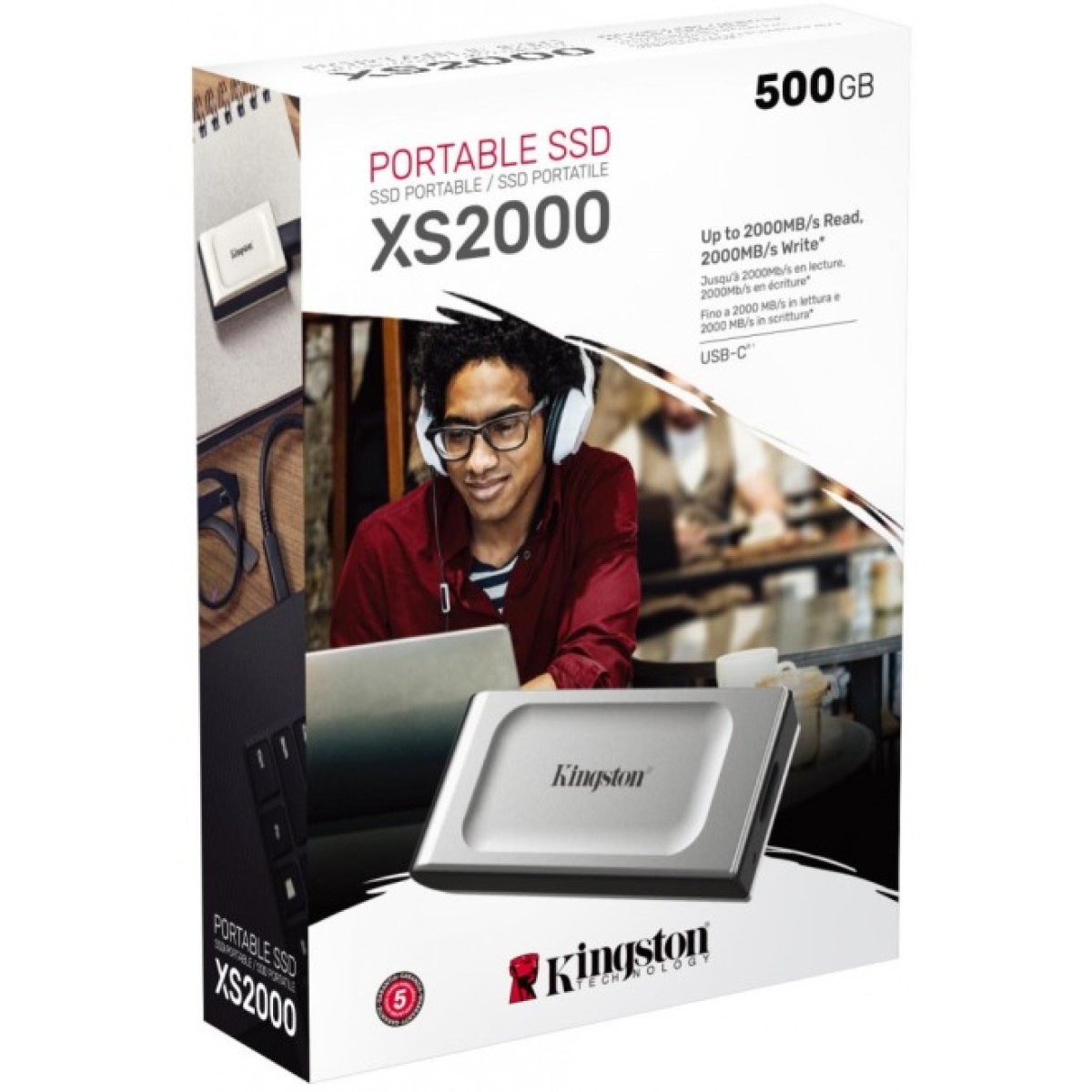 Накопитель SSD USB 3.2 500GB Kingston (SXS2000/500G) 98_98.jpg - фото 3